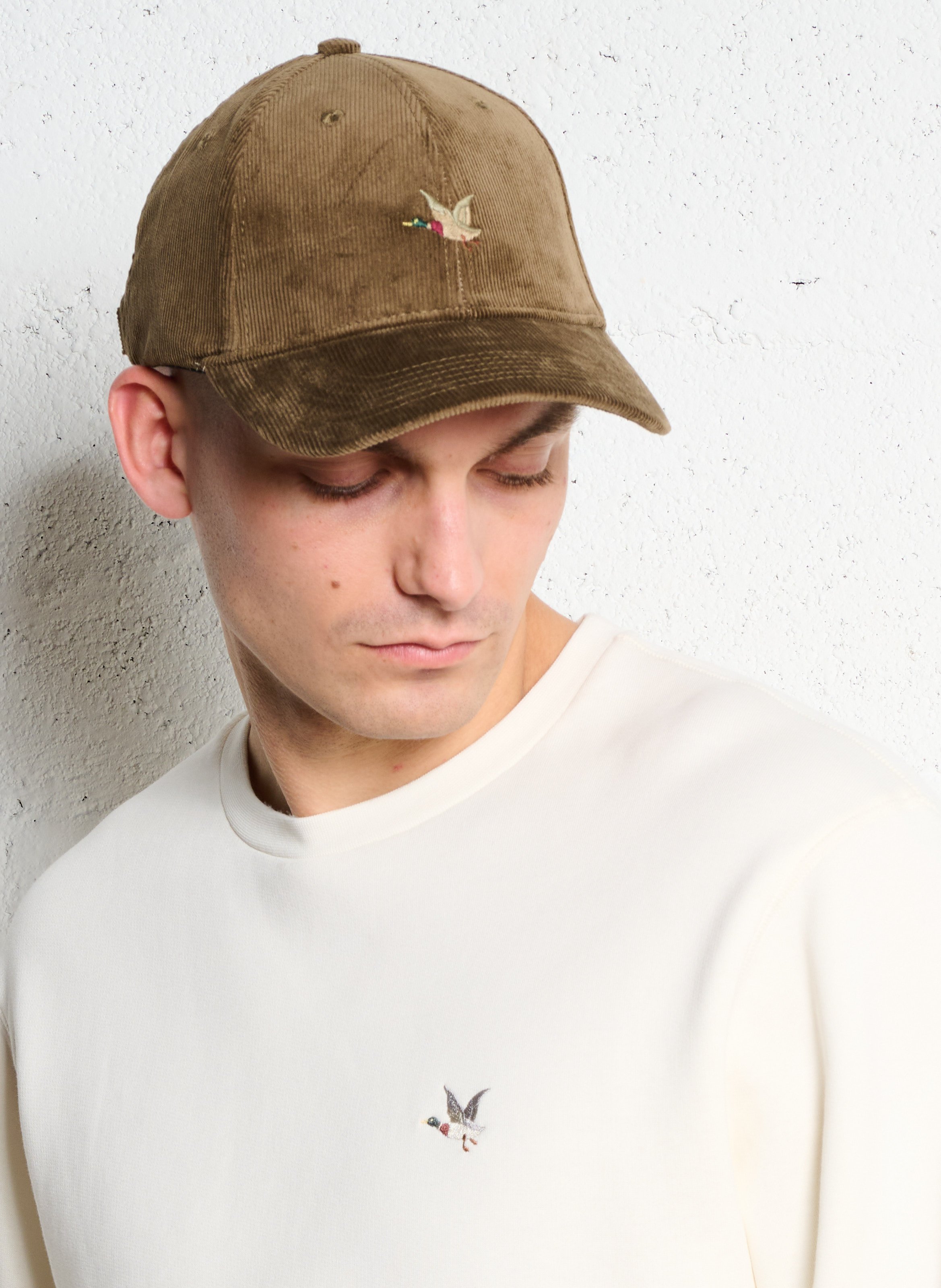 Casquette en coton côtelé CHEVIGNON Kaki