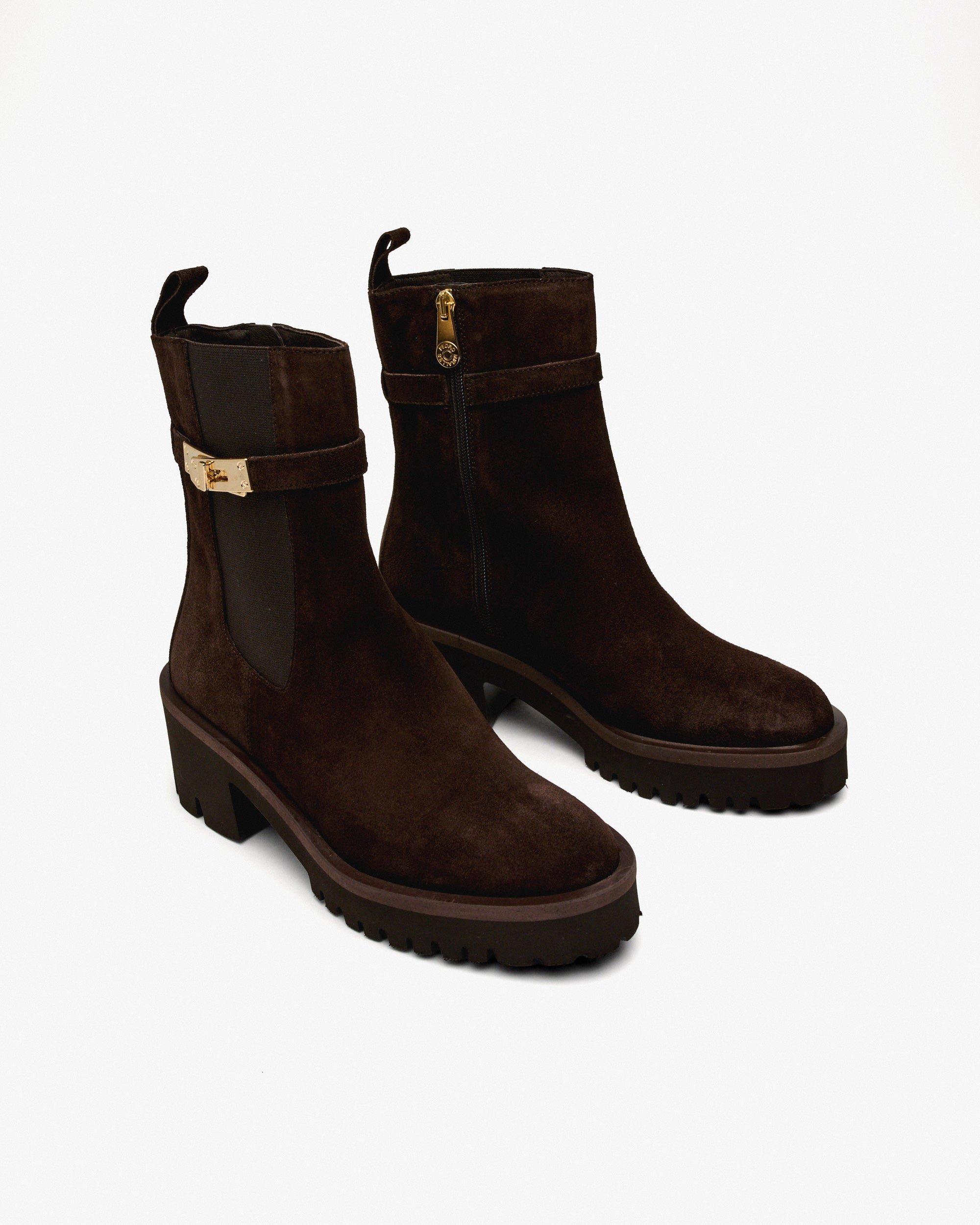 Brown suede ankle boots PEDRO MIRALLES Brown