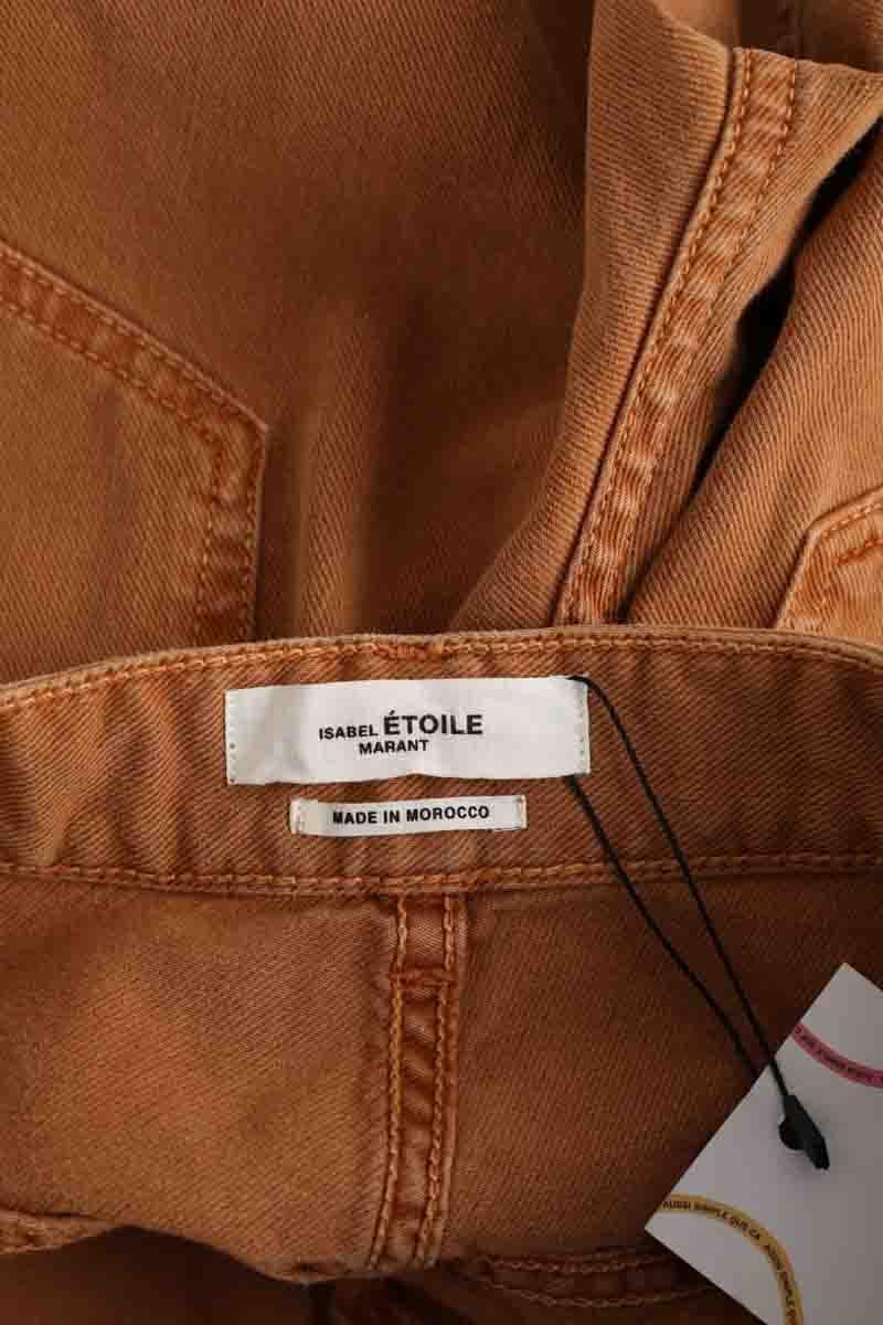 Straight cotton-blend pants ISABEL MARANT ÉTOILE - SECONDE MAIN Brown