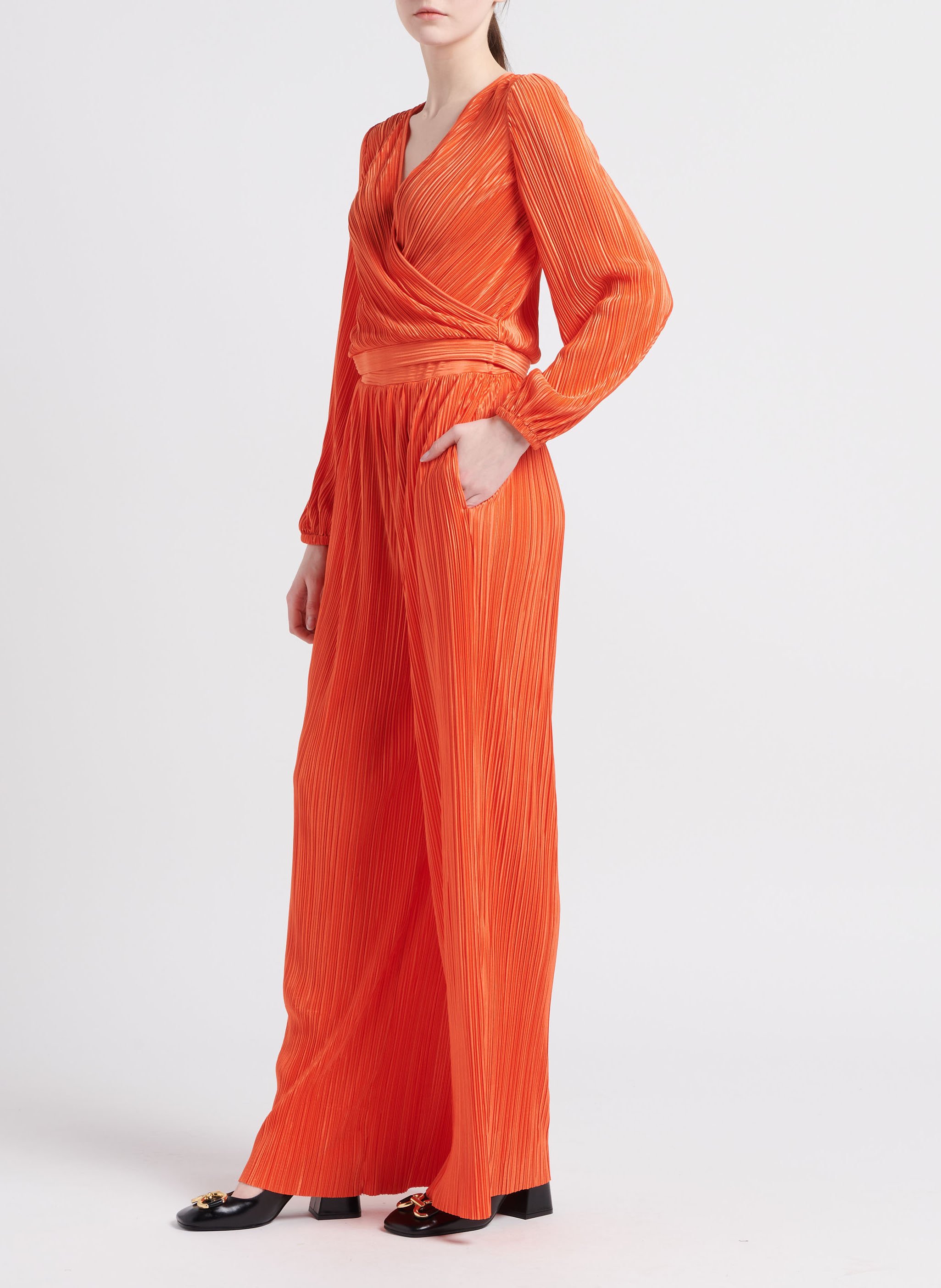 Short top with long sleeves MAX&Co. Orange