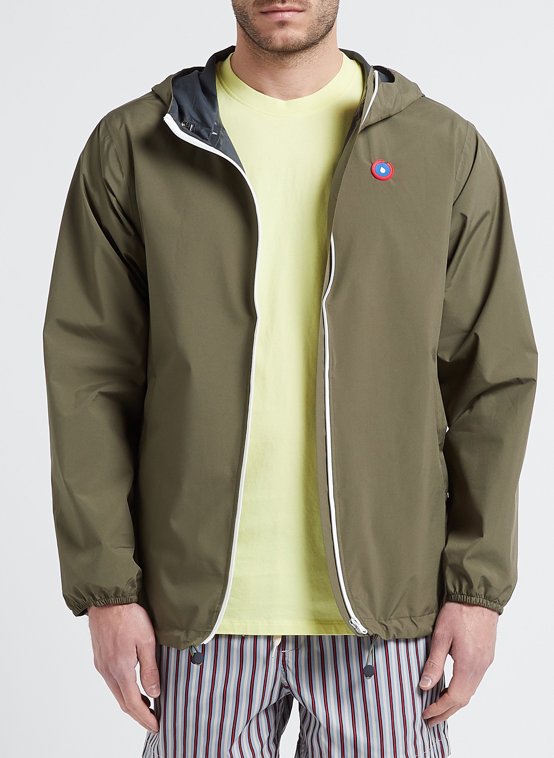 Kurze Regenjacke mit Kapuze FLOTTE Grun