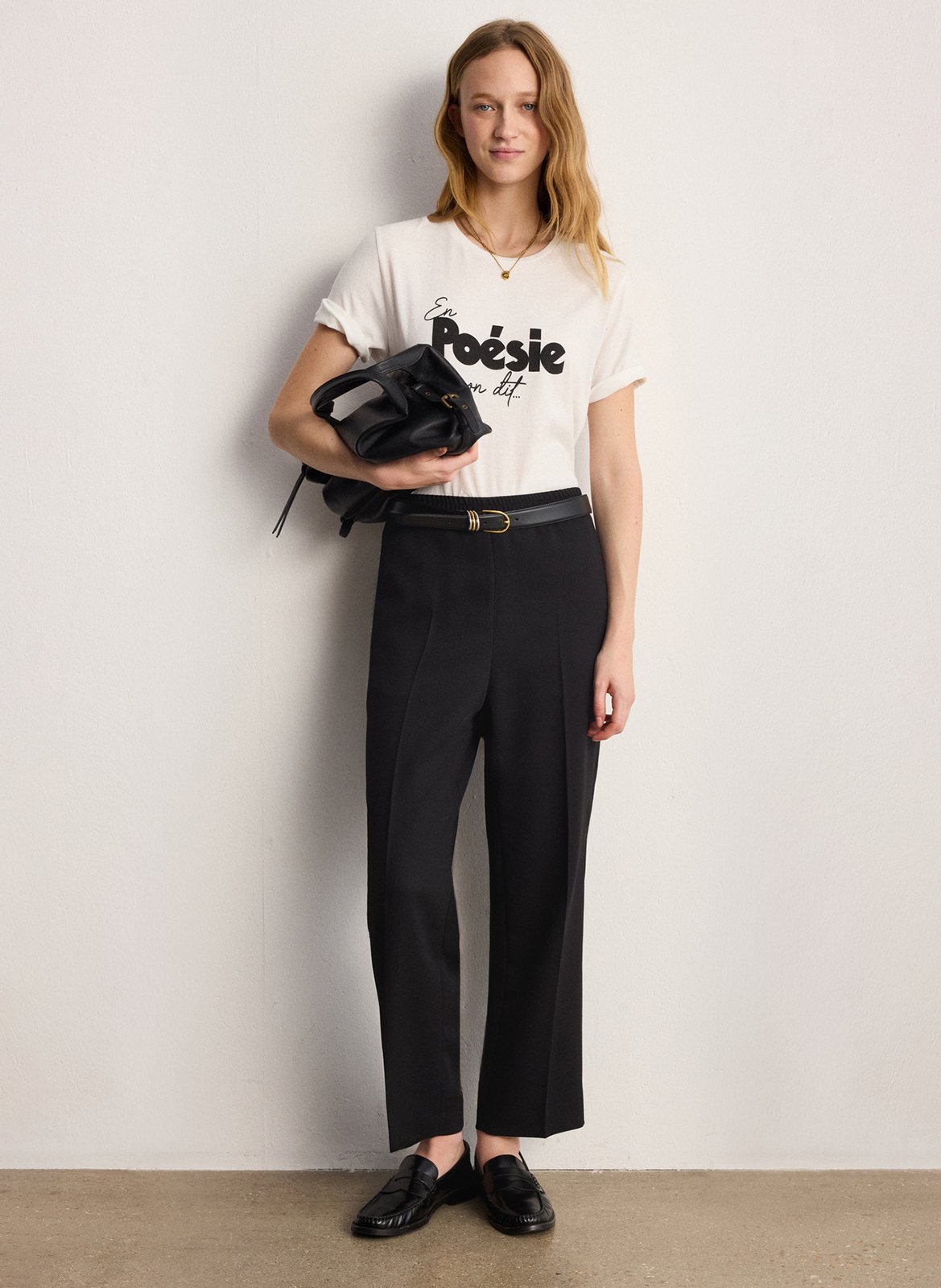 Pantalon droit PABLO Noir