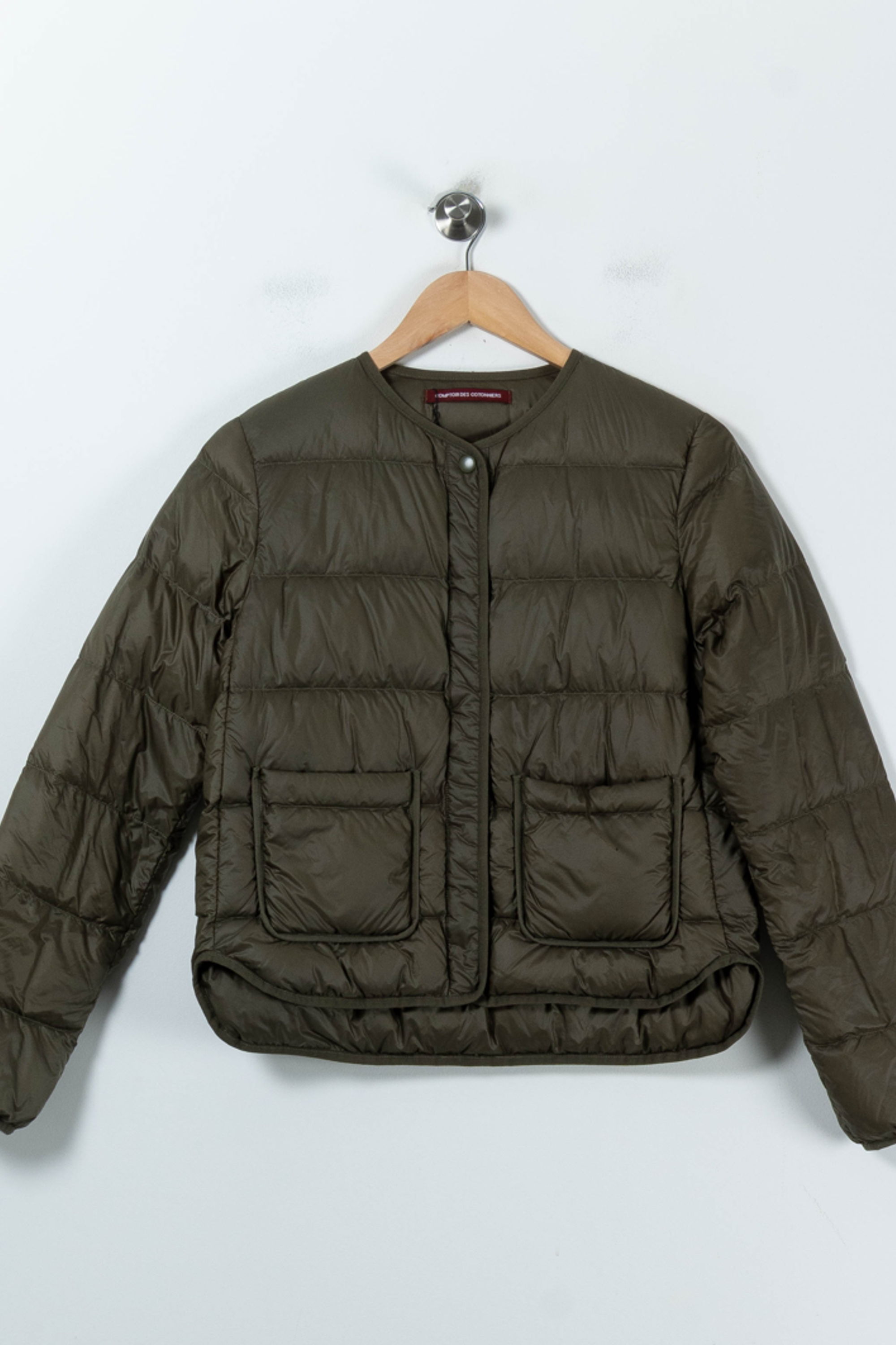 Lightweight quilted padded jacket with high neck COMPTOIR DES COTONNIERS - Seconde main Green