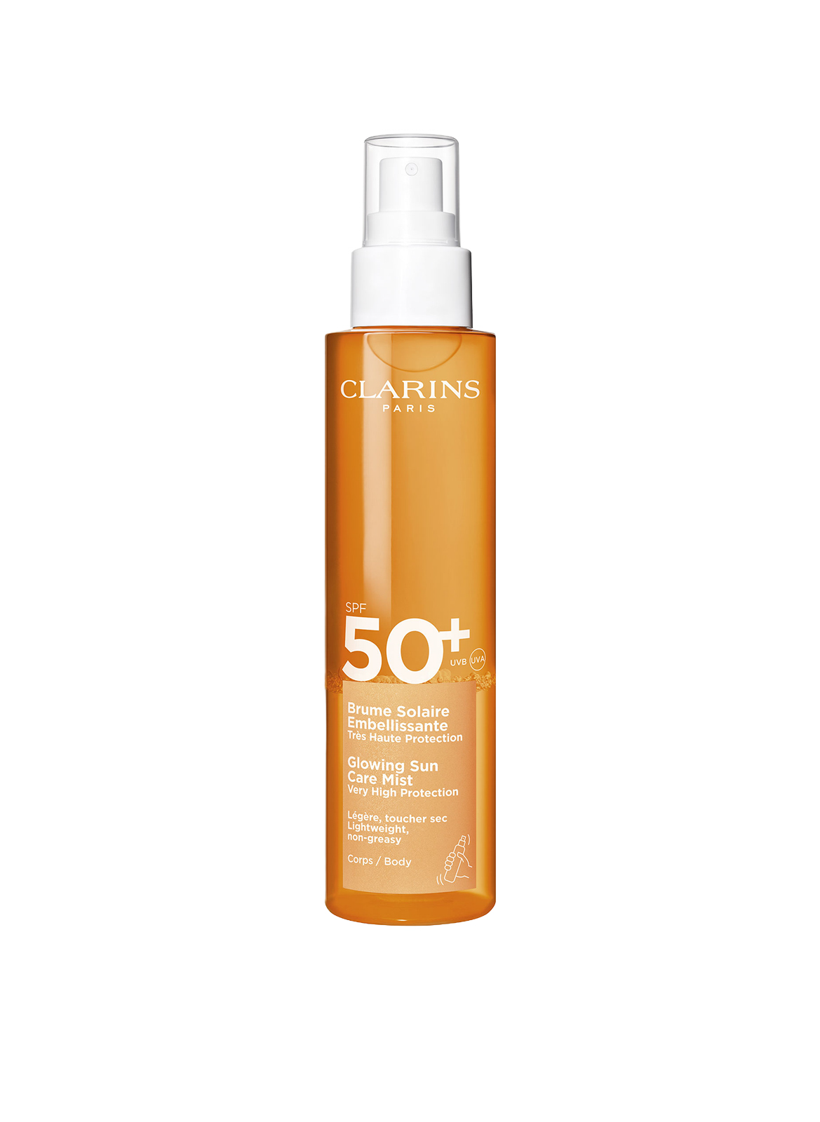 Brume Solaire Embellissante Très Haute Protection Corps SPF50+ CLARINS No color