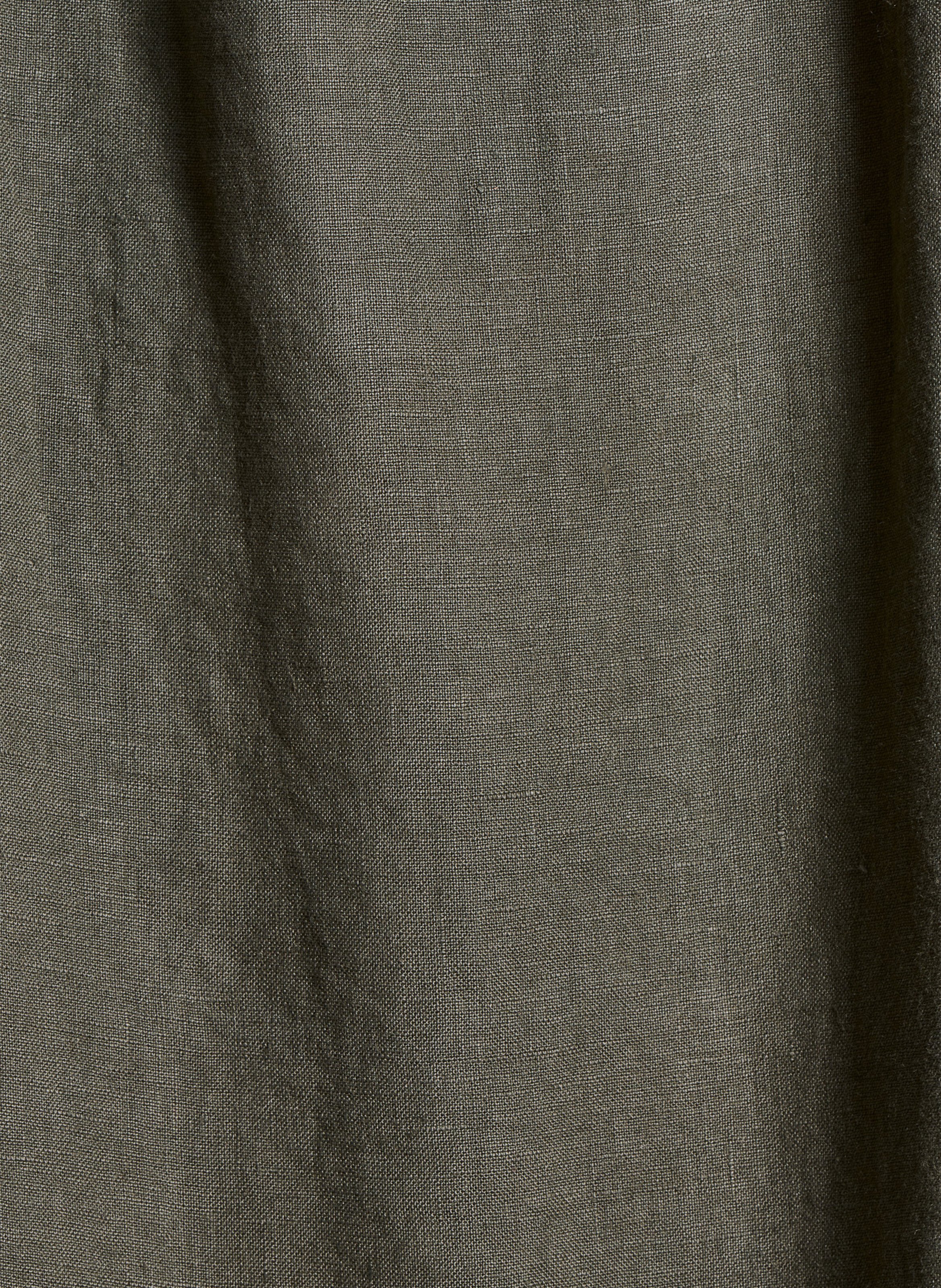 Langes Leinenkleid mit V-Ausschnitt LA FEE MARABOUTEE Grun