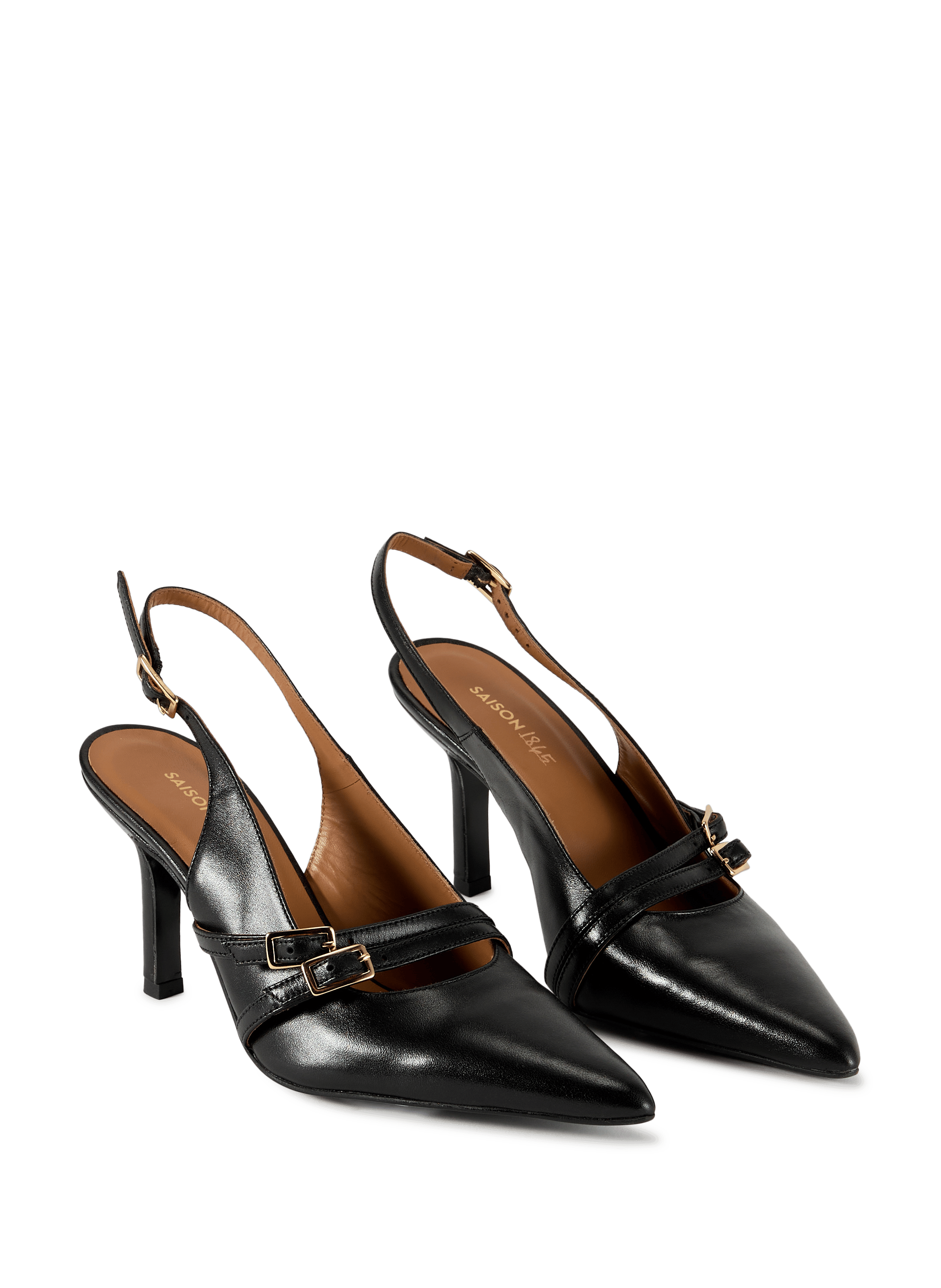 Escarpins en cuir vernis SAISON 1865 Zwart