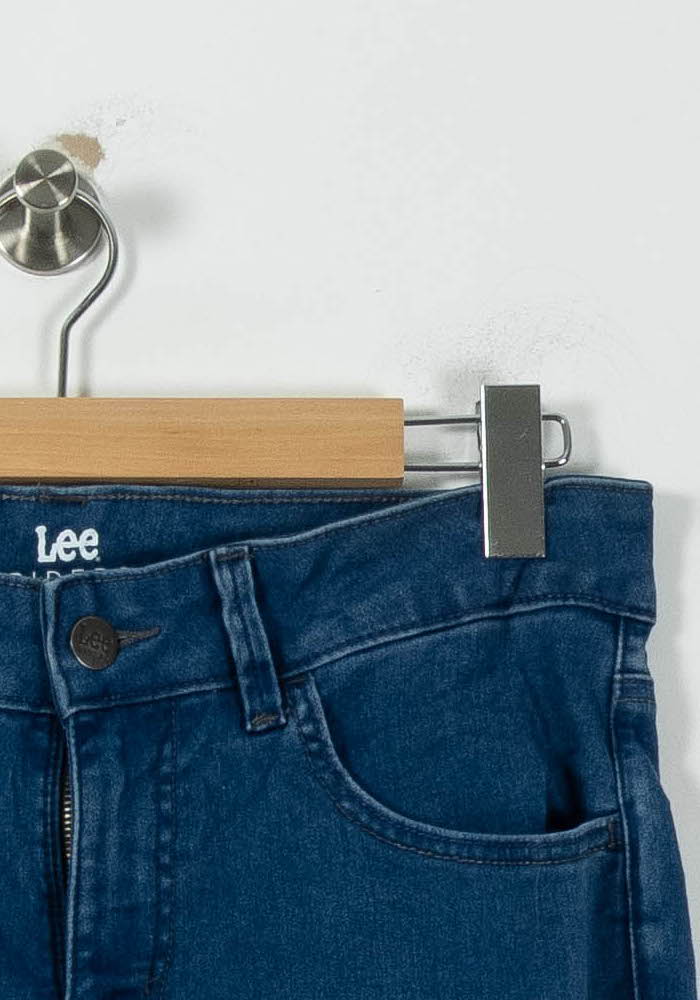 Cropped slim jeans with studs LEE - Seconde Main Blue