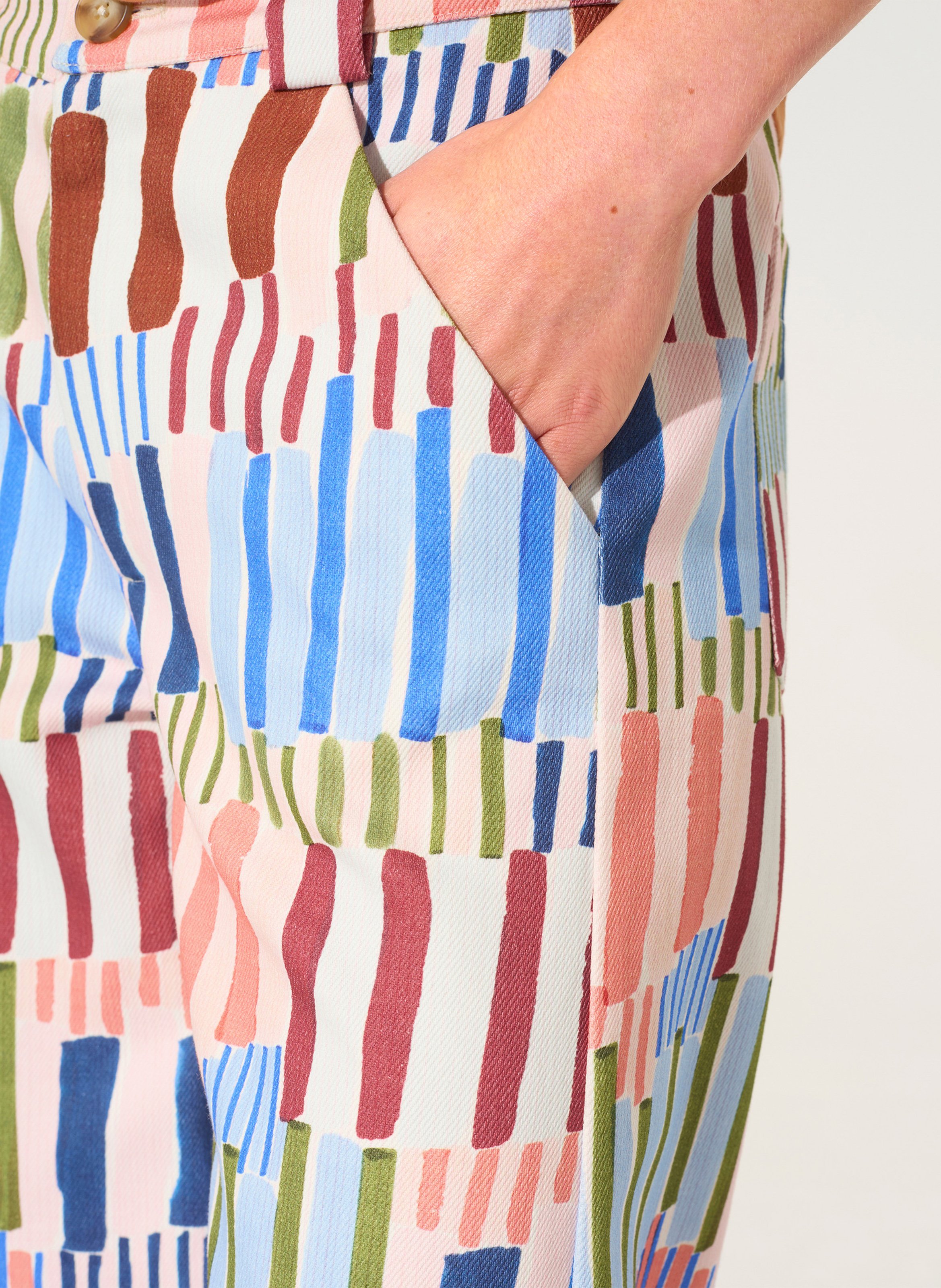 Jean ballon imprimé en coton COTELAC ACOTE Bleu