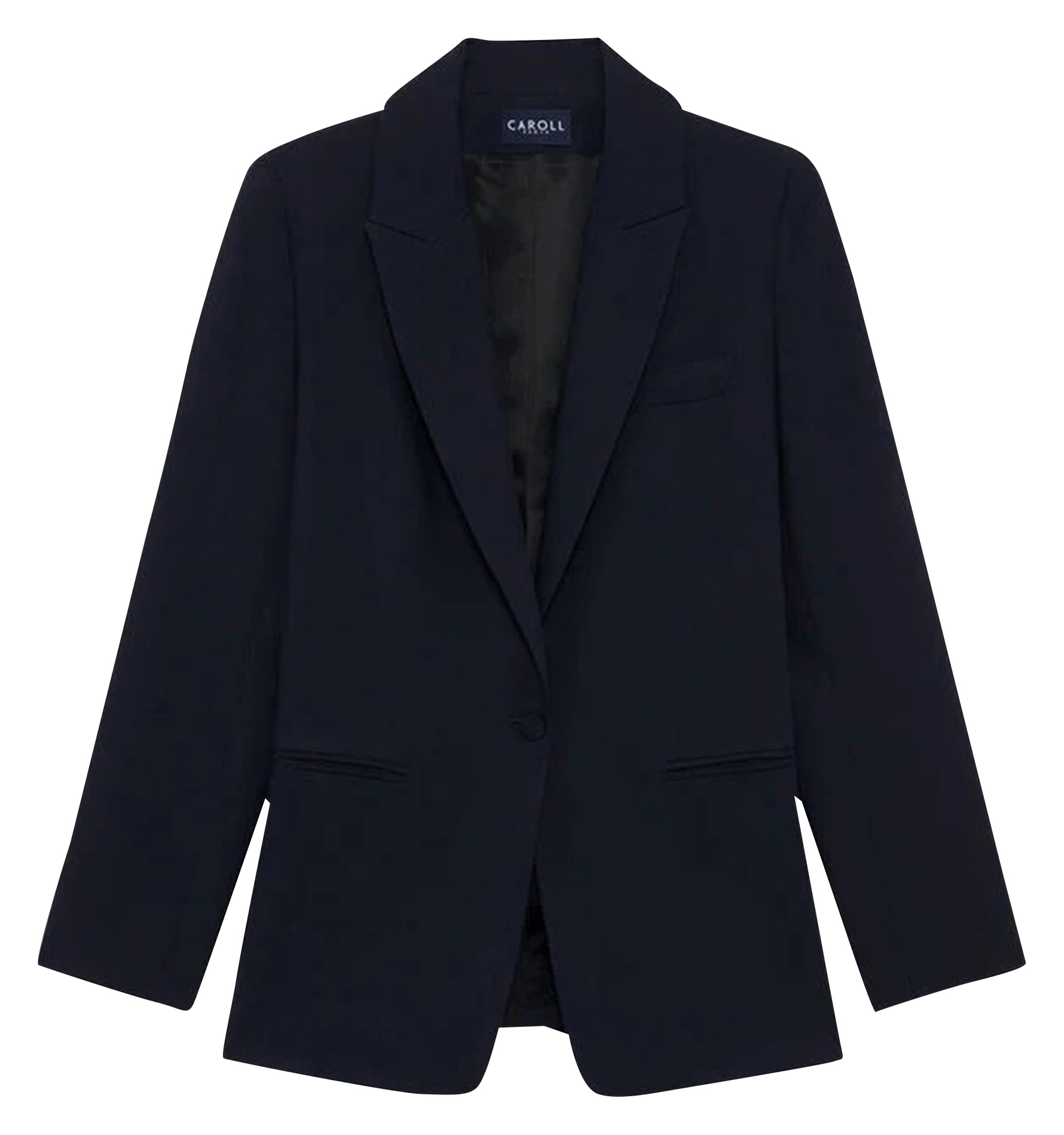 Veste tailleur droite CAROLL Bleu