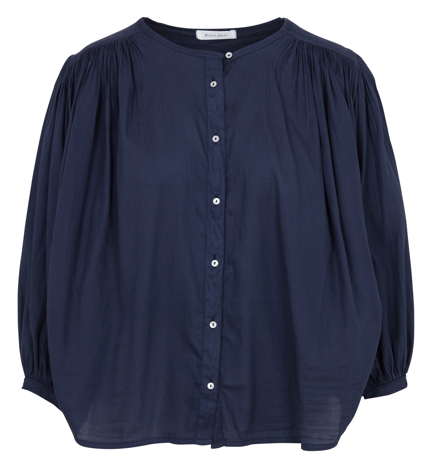 Blouse col rond en cotn  BELLA JONES Bleu