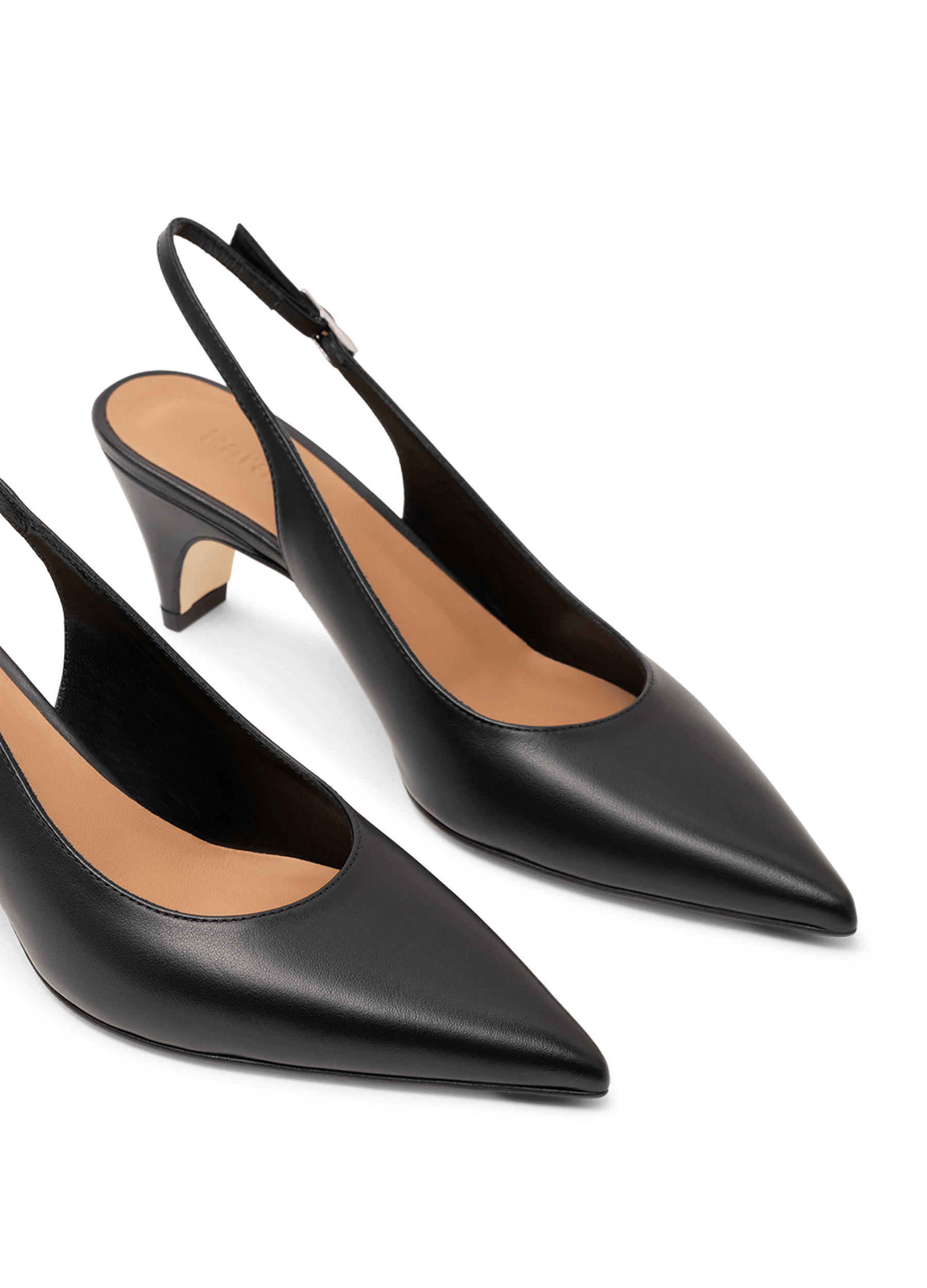Slingback en cuir nappa noir PARALLELE PARIS Noir