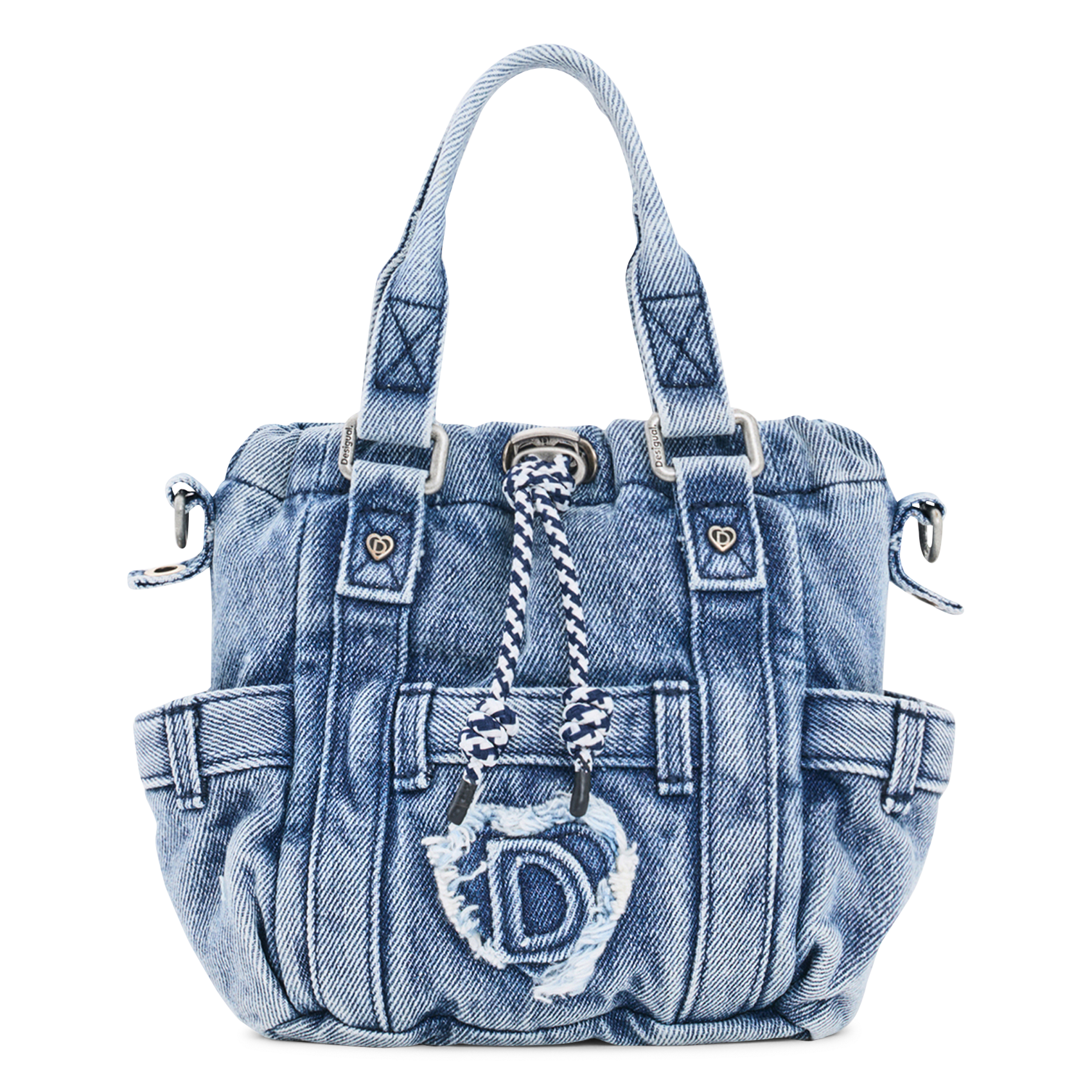 Denim handbag DESIGUAL Blue