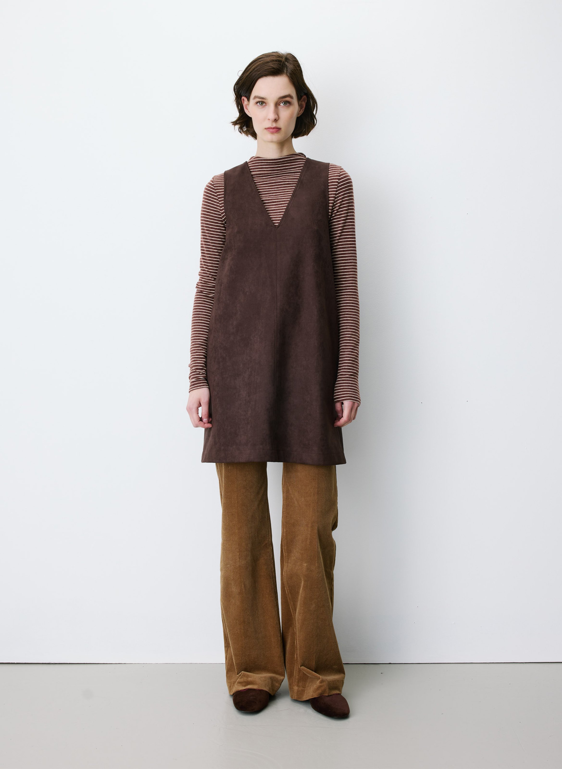 Short loose-fit dress GRACE ET MILA Brown