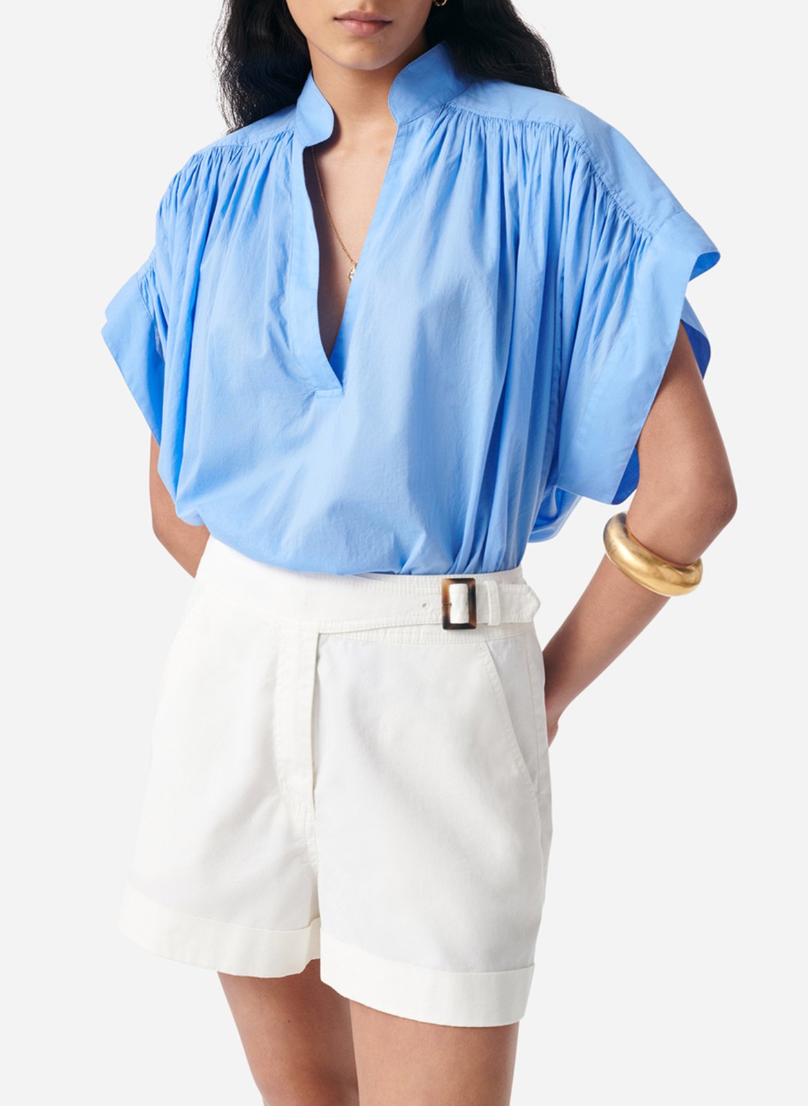 Recht, katoenen short VANESSA BRUNO Wit