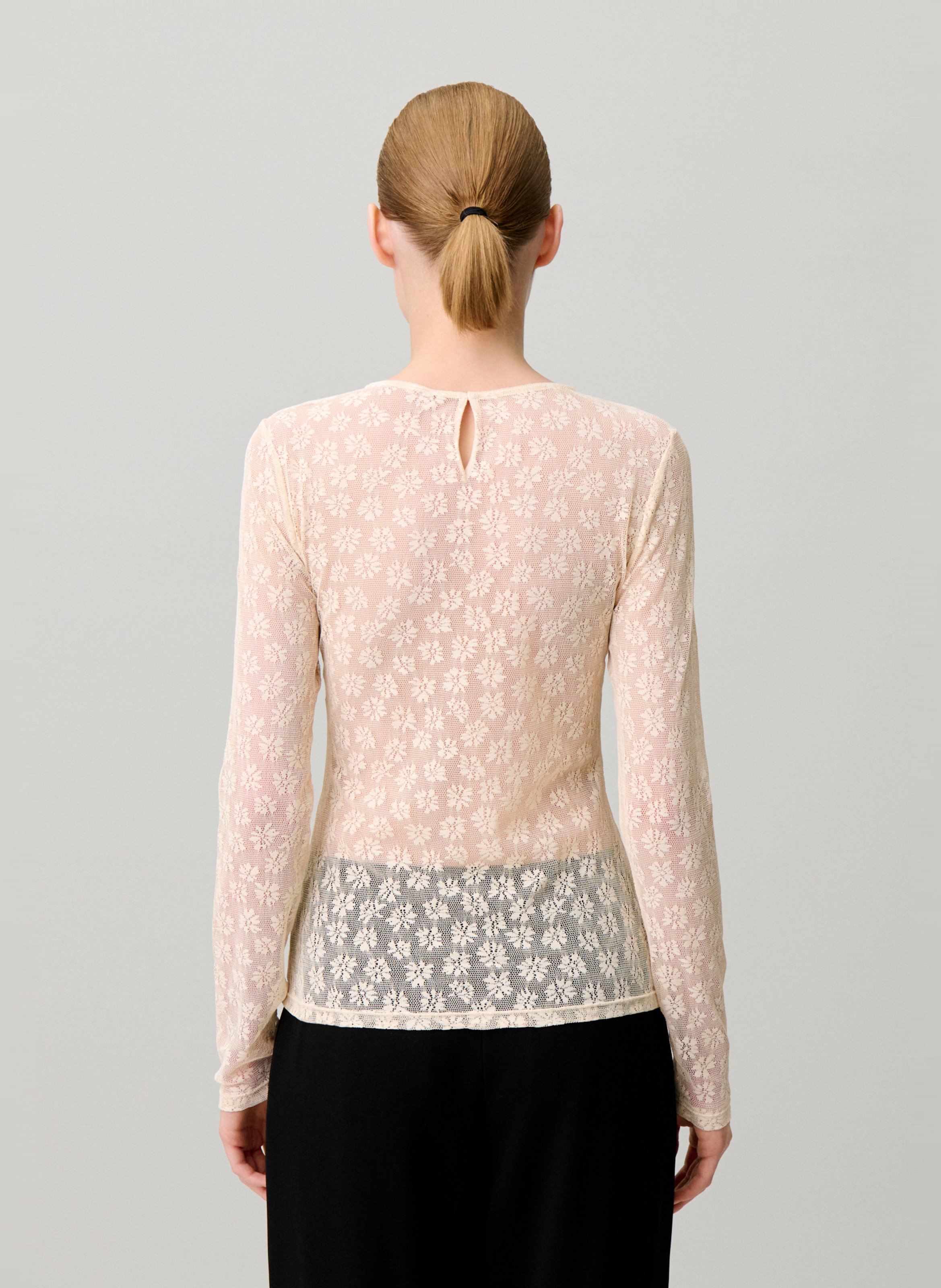 Top met transparante print CLAUDIE PIERLOT Beige