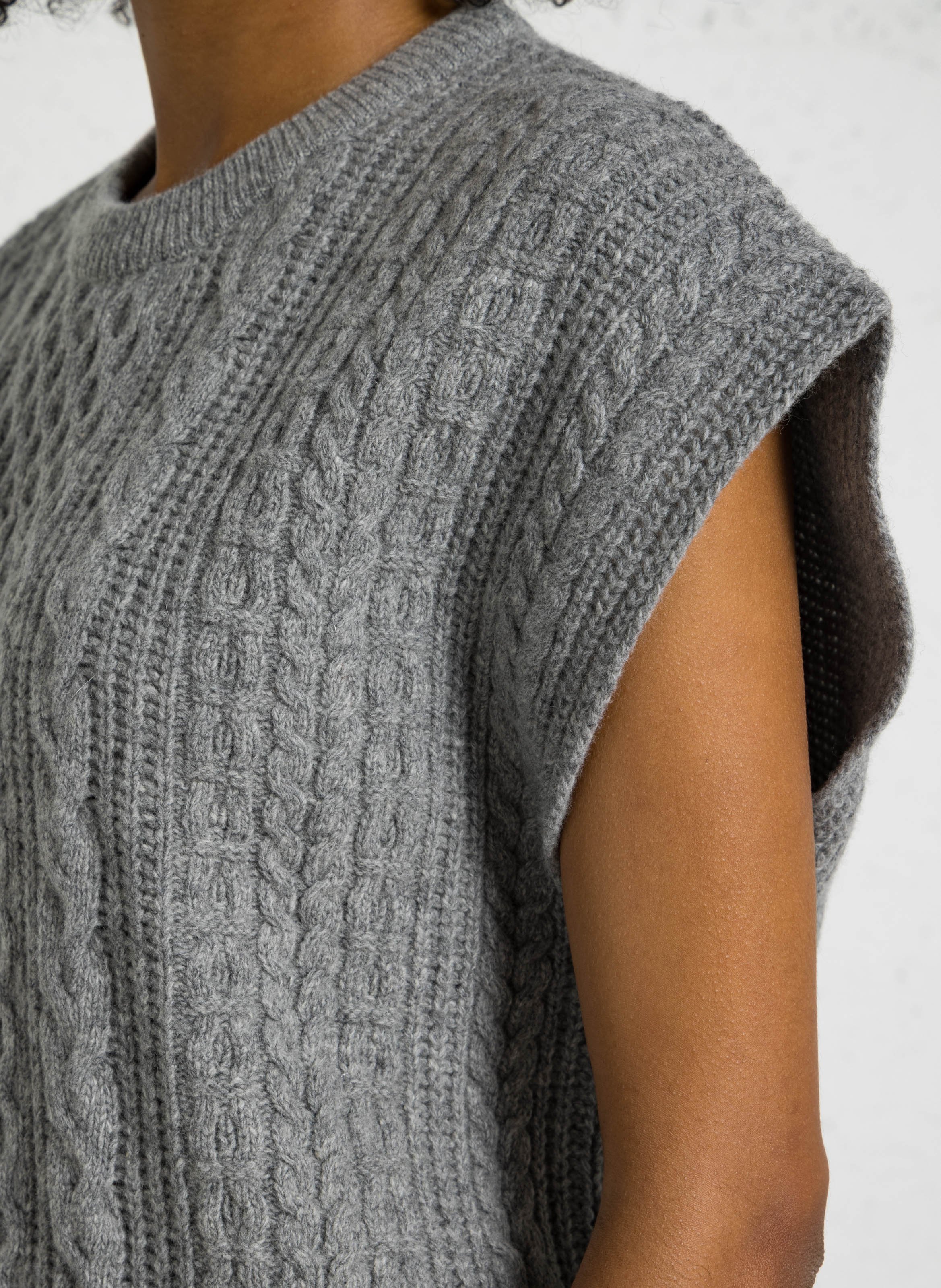 Maglione ampio scollo tondo in misto lana ARMOR LUX Grigio