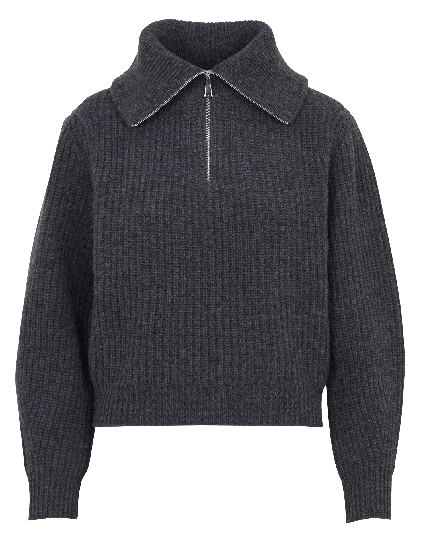 Gerade geschnittener Pullover mit Polokragen aus Wolle MAX MARA WEEK END Schwarz