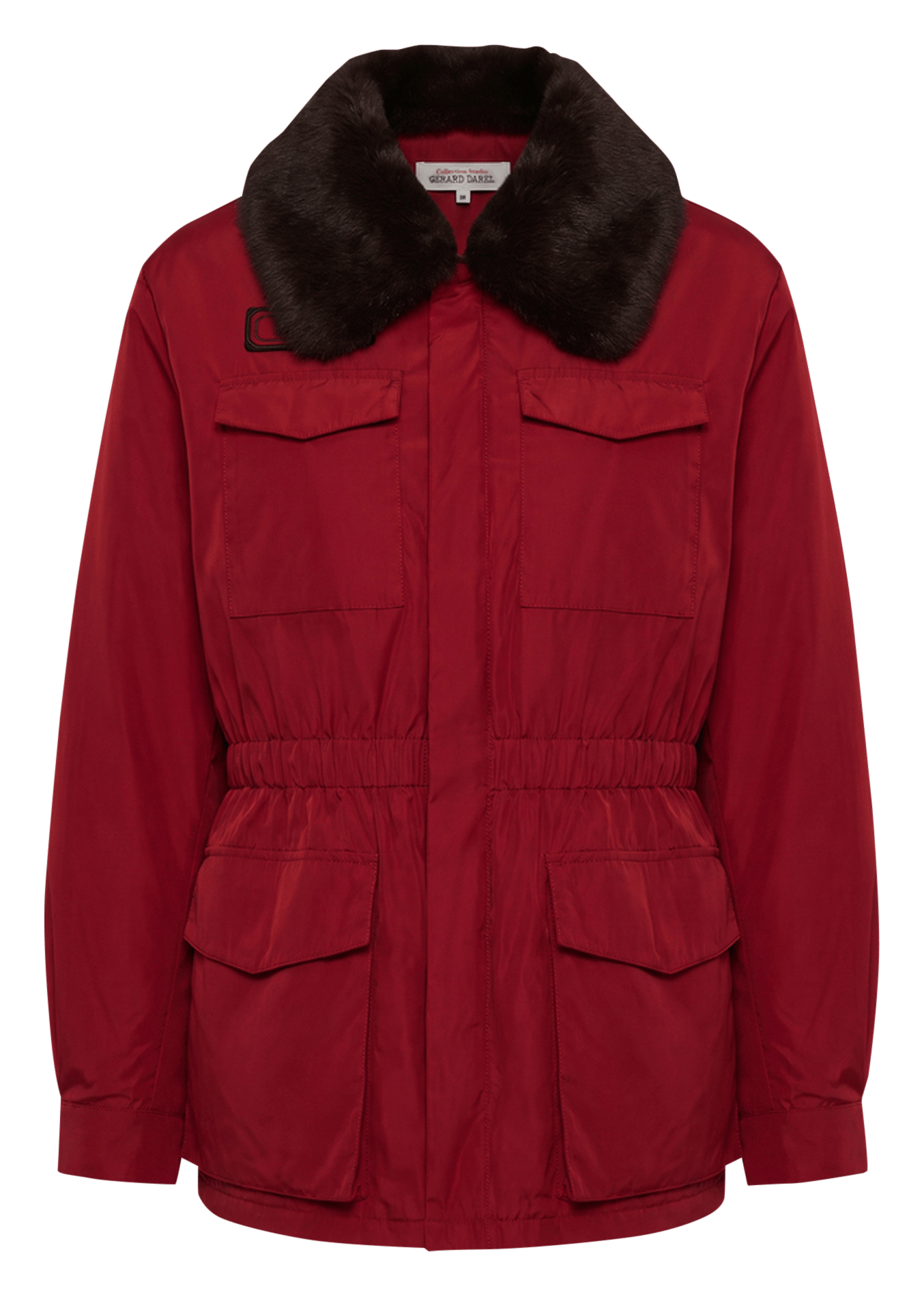 Taillierter Parka mit Kragen in Felloptik GERARD DAREL Rot