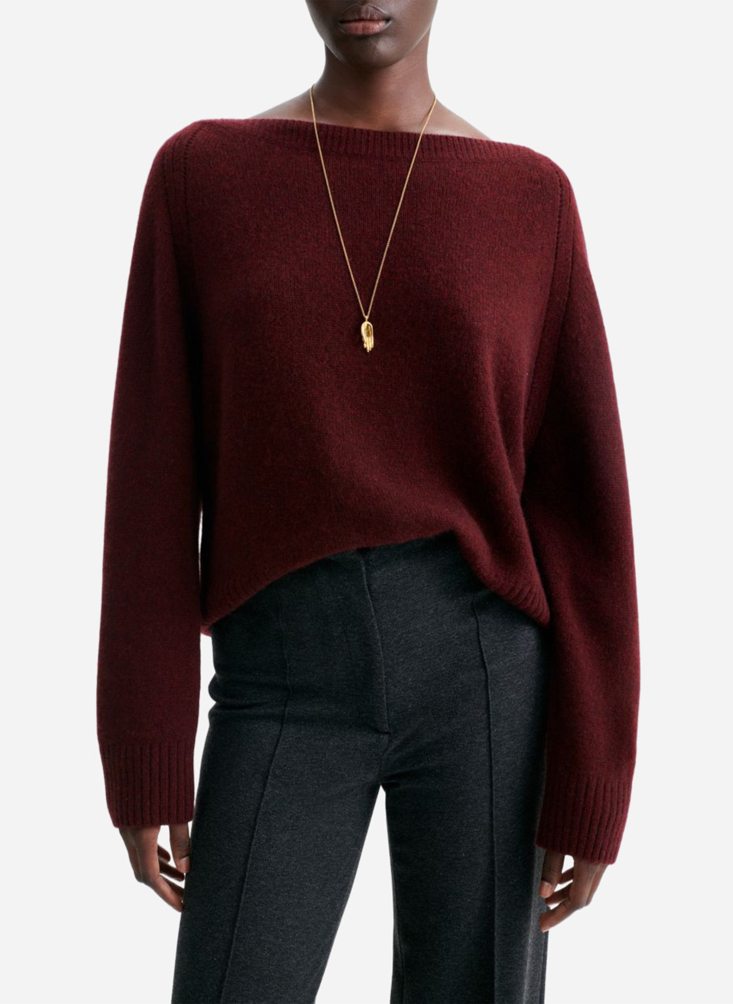 Pull ample col bateau en cachemire | Rouge VANESSA BRUNO Femme