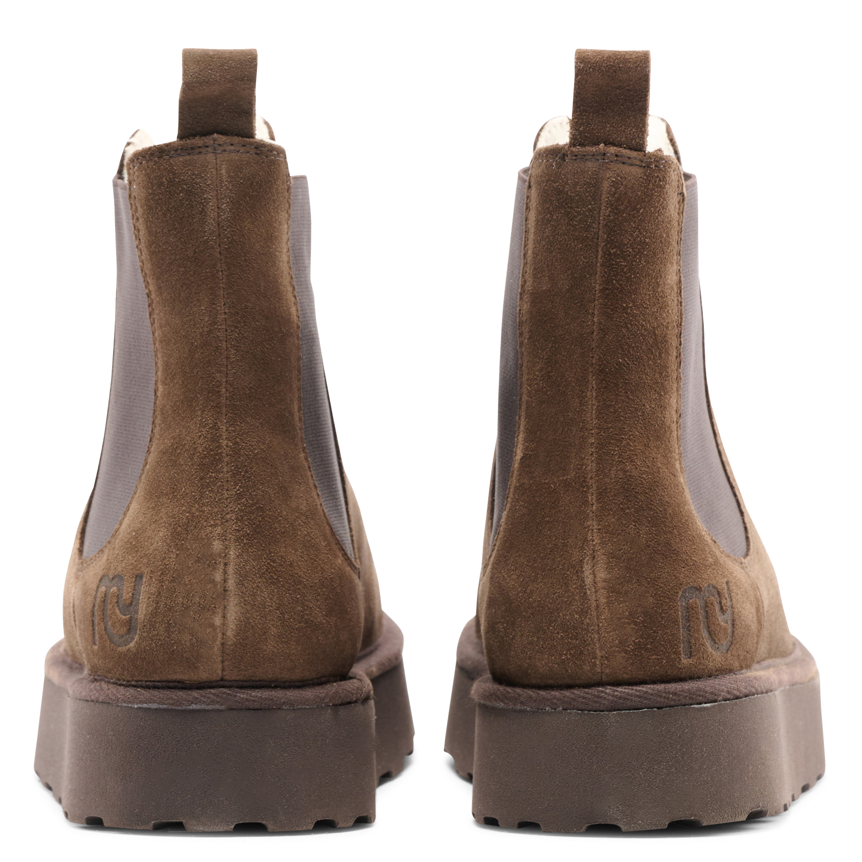 Flat suede leather ankle boots MELLOW YELLOW Brown
