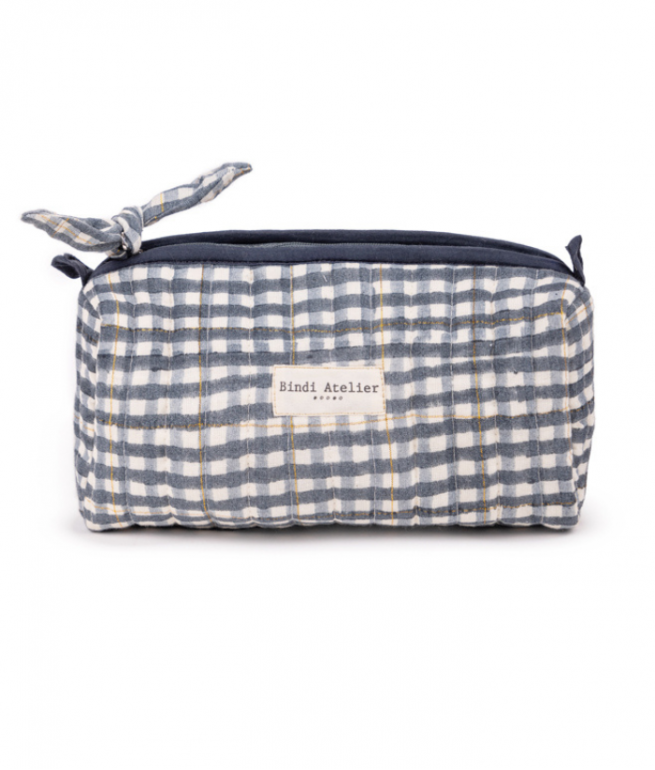 Lurex and gingham make-up case BINDI ATELIER Multicolored