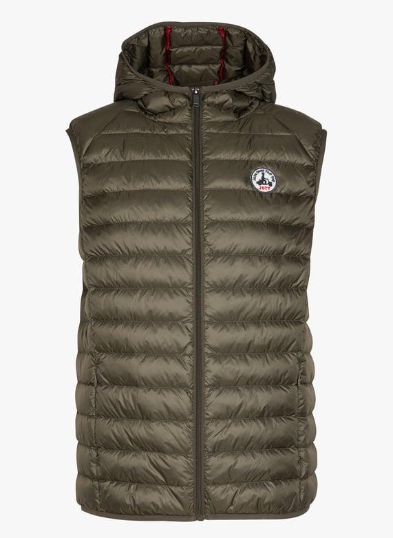 Doudoune a capuche matelassee Kaki