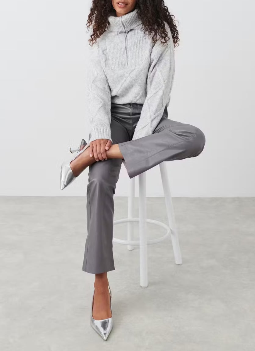 Pull camionneur en maille torsadée GINA TRICOT Gris