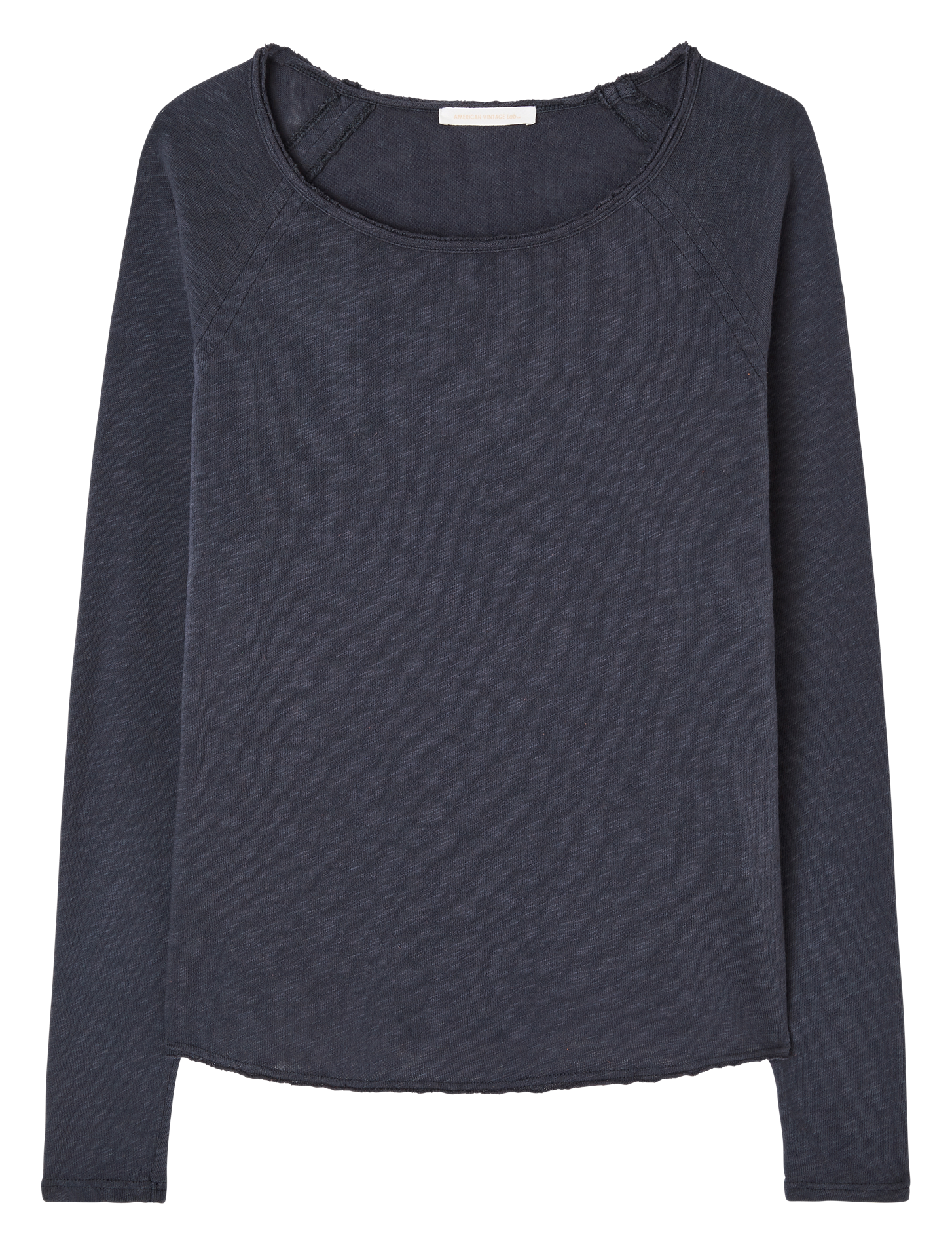 Katoenen T-shirt met boothals Blauw