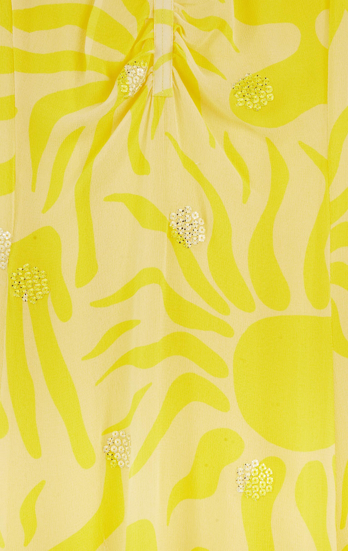 Robe midi imprimée à strass WILD Jaune