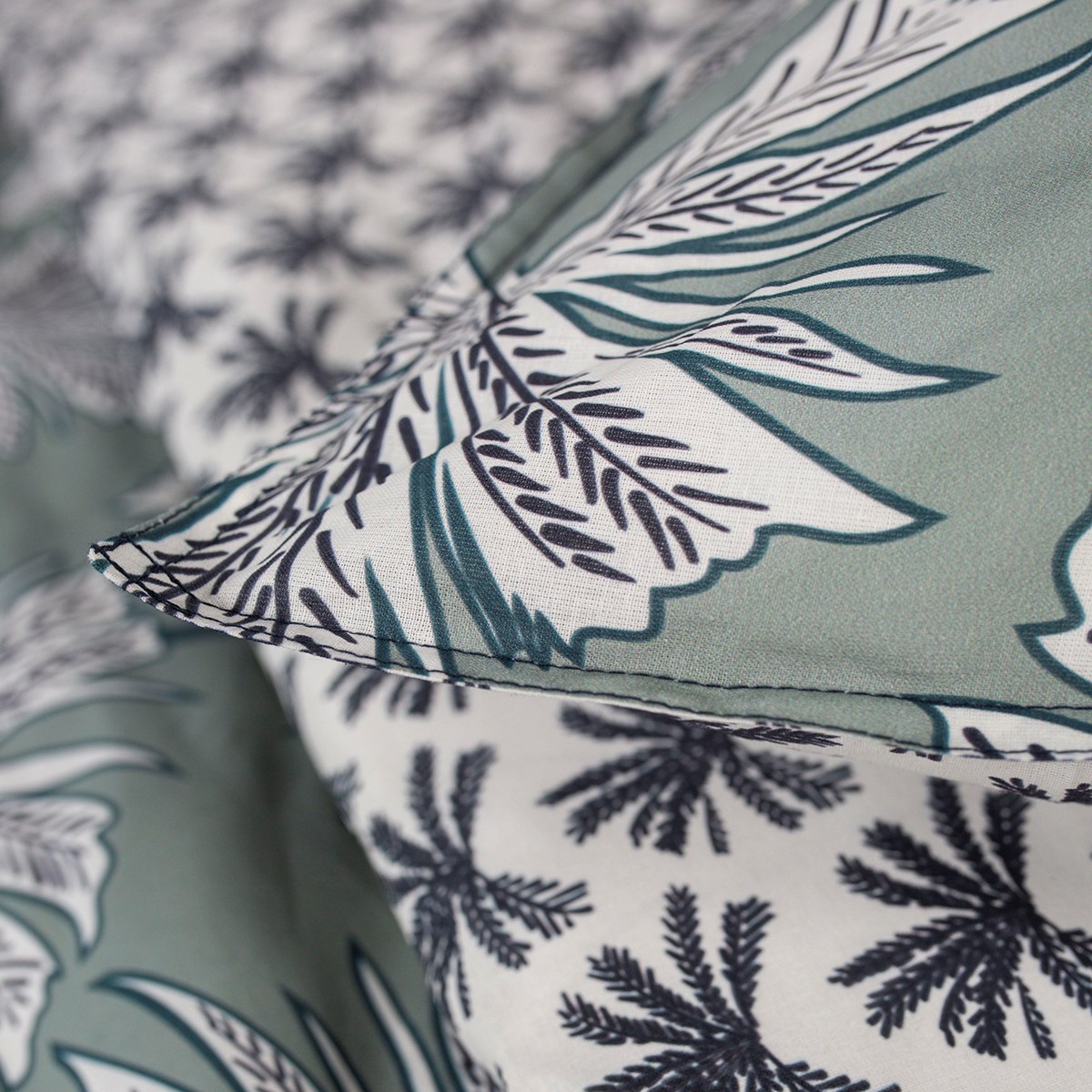 Printed cotton bedding set TODAY LINGE DE MAISON Blue
