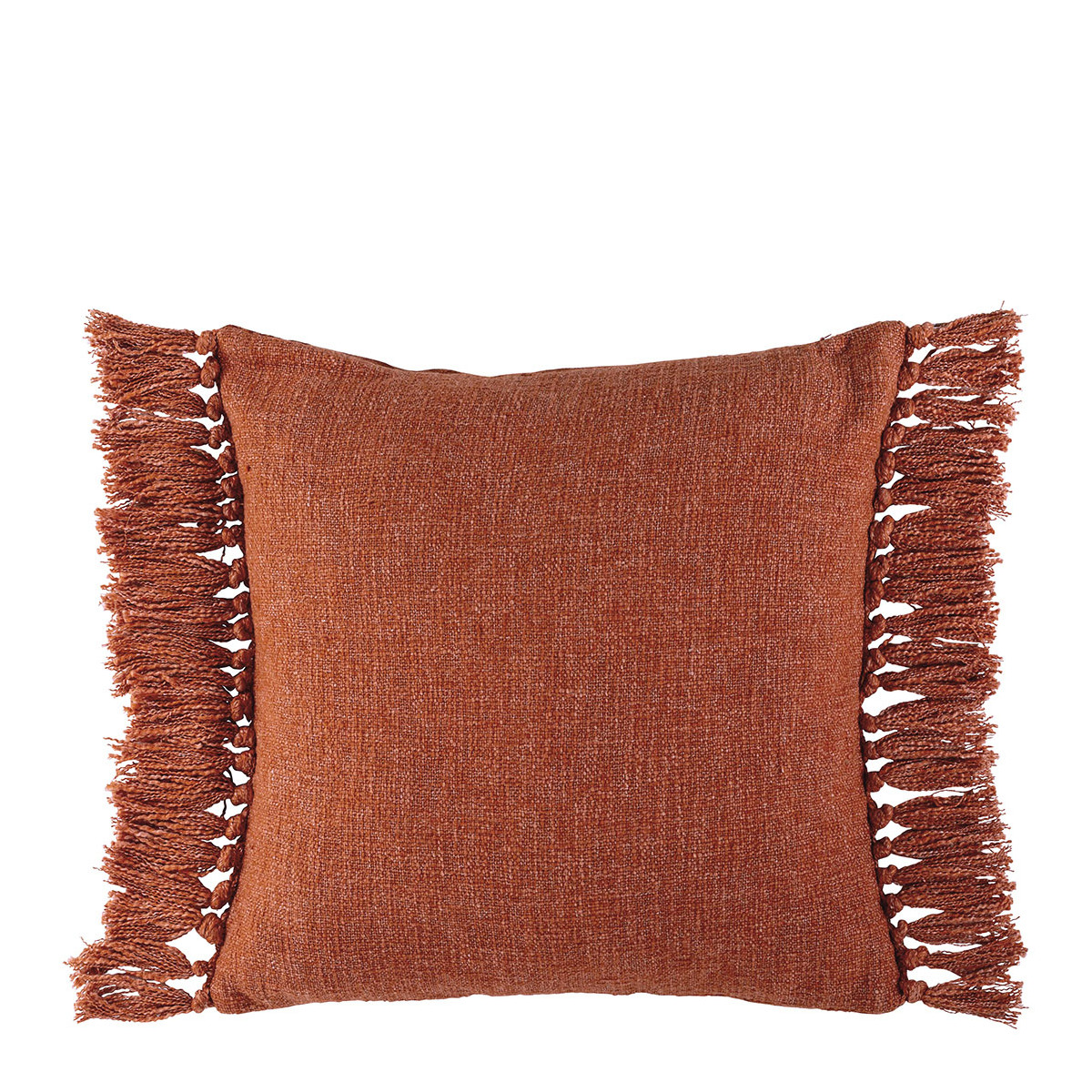 Iridescent velvet cushion cover BLANC D'IVOIRE Orange
