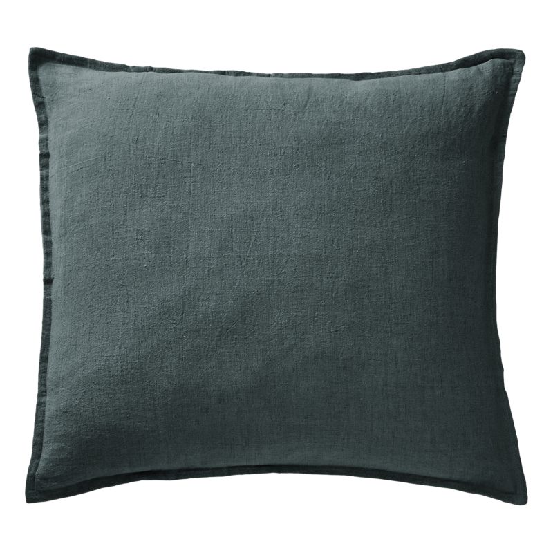 Cotton percale pillow case L'EFFET PAPILLON Grey