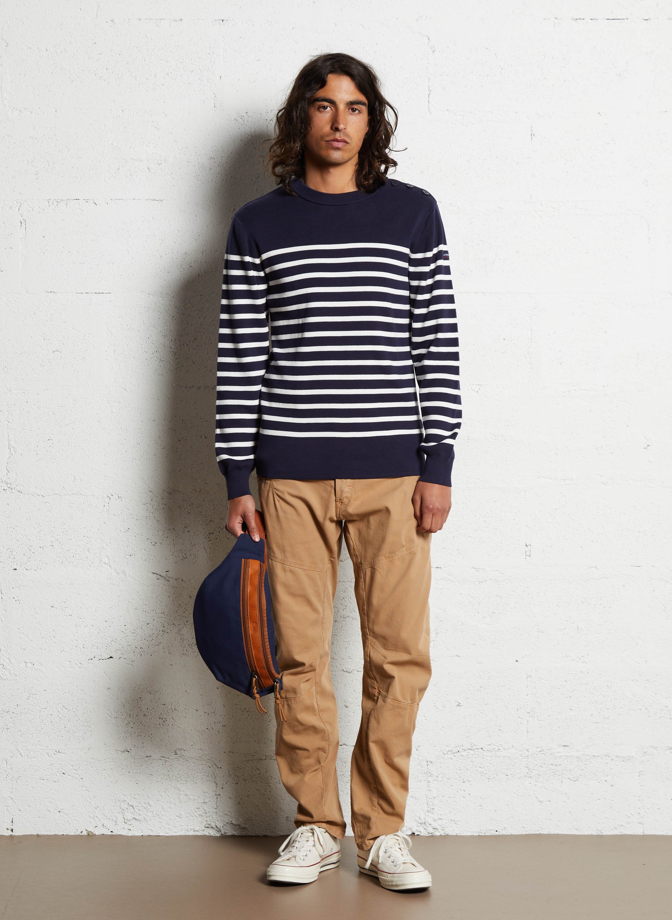 Two-tone leather blend bum bag SIR EDWARD Multicolored