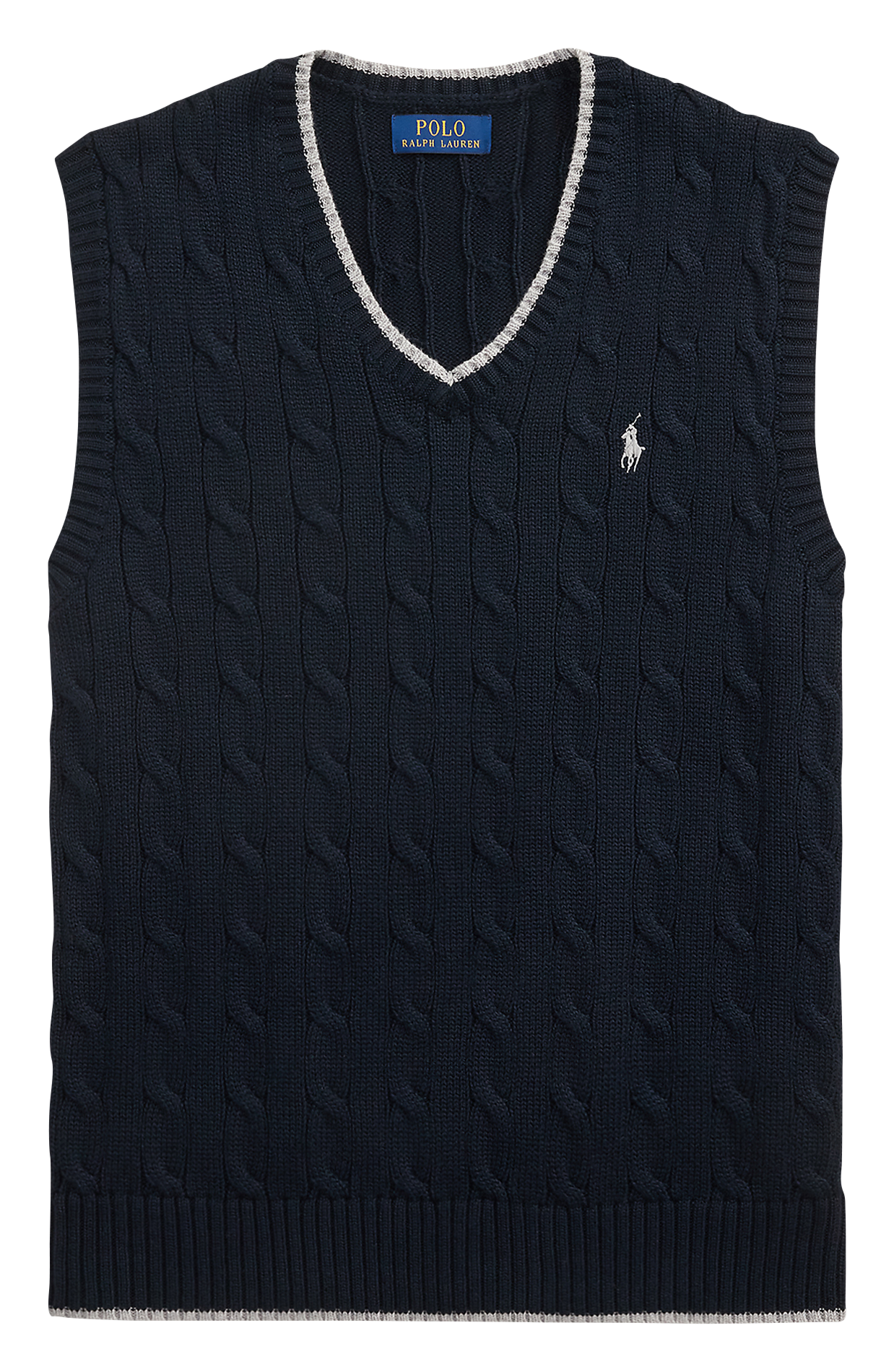 Pull col v en coton POLO RALPH LAUREN Multicolore