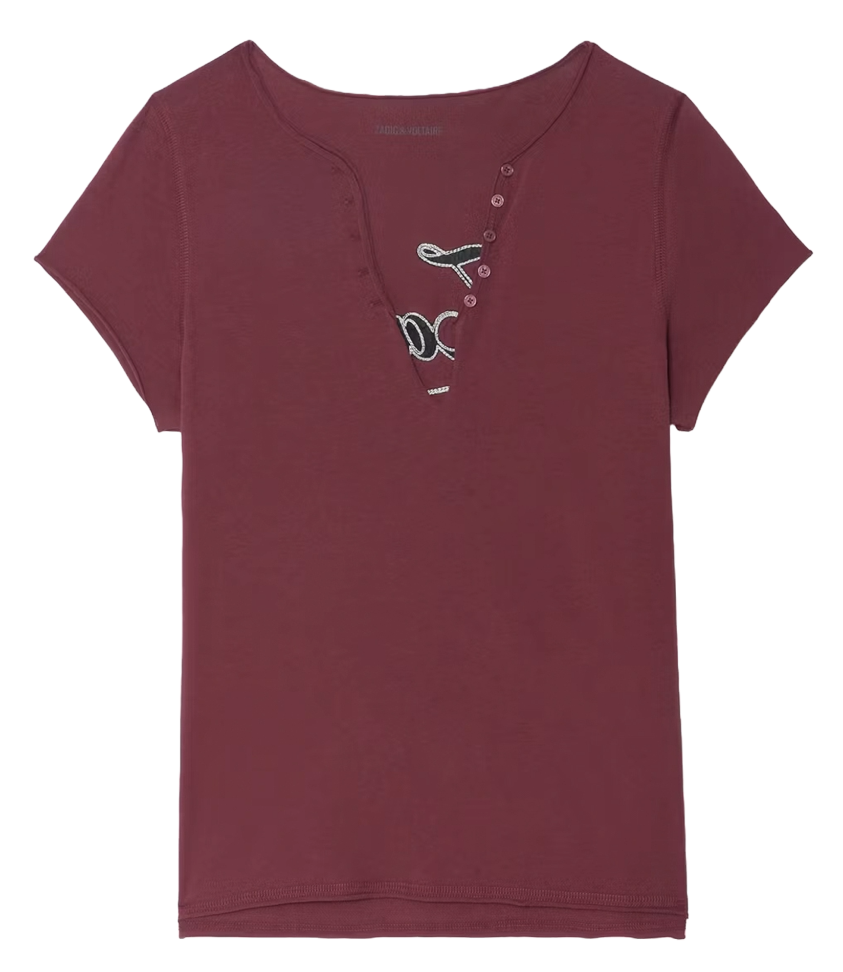 Tee-shirt droit en coton ZADIG&VOLTAIRE Violet