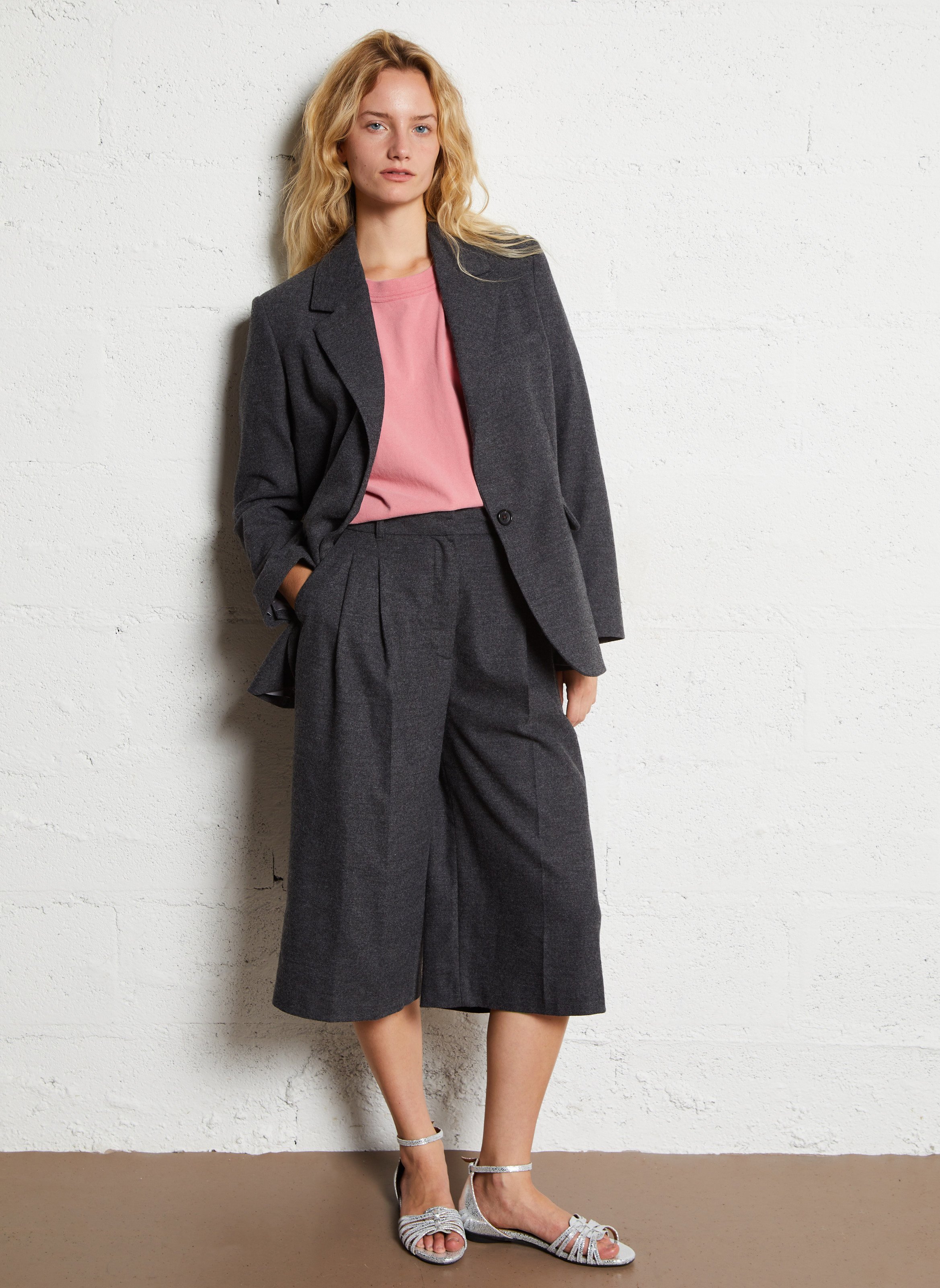 Platte, leren sandalen ANONYMOUS COPENHAGEN Zilver