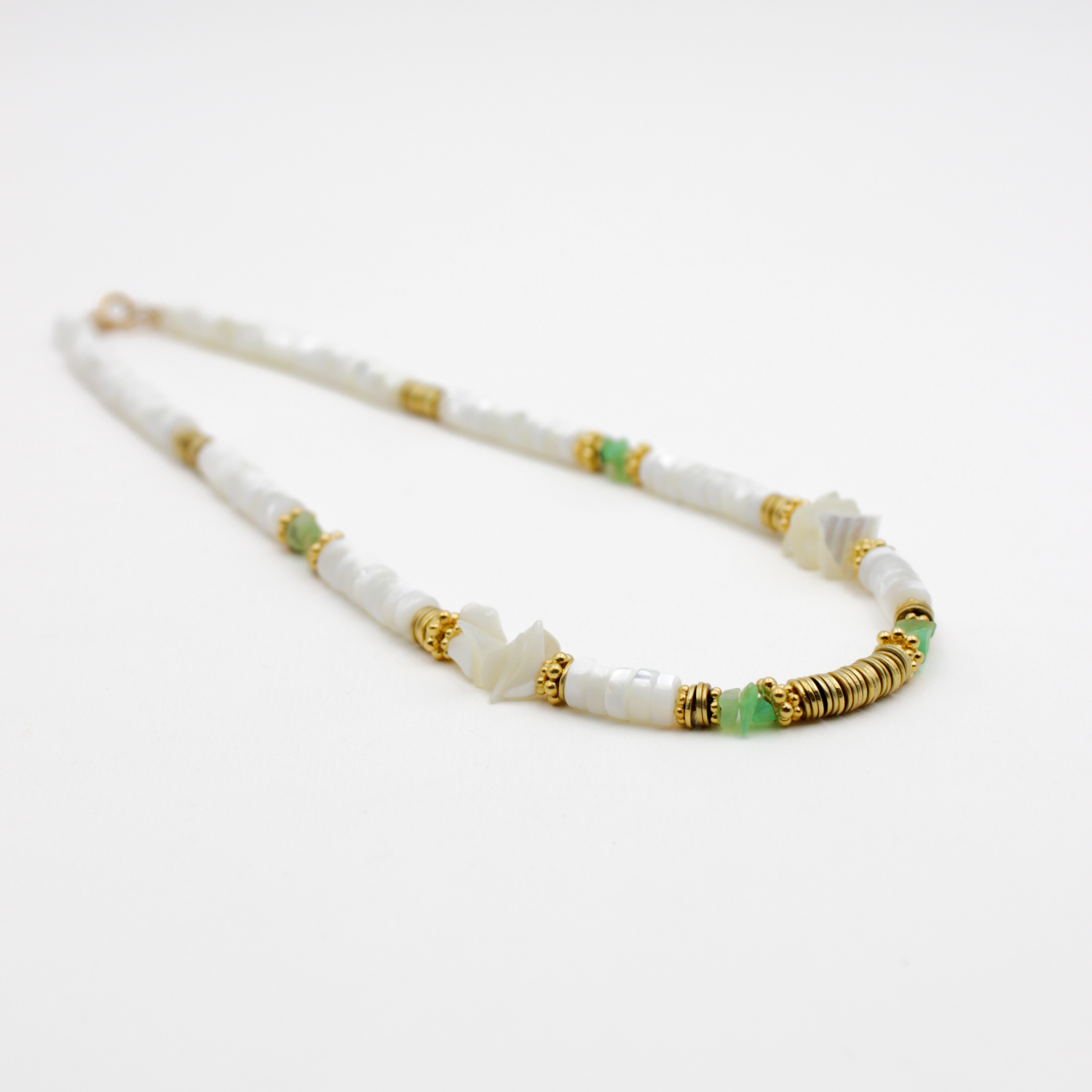 Collier heishi et crunchs - eve L'ATELIER DES DAMES Doré