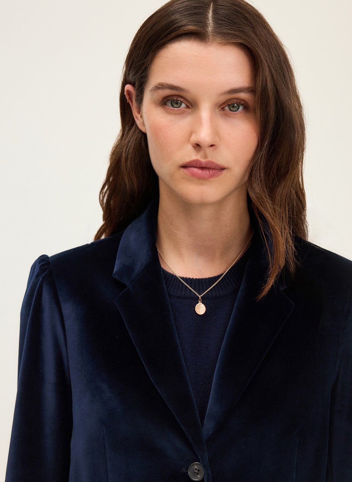 Veste de tailleur en velours PABLO Bleu