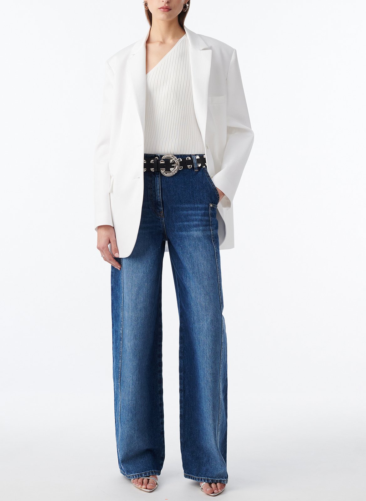 Wide-leg cotton denim jeans IRO Blue