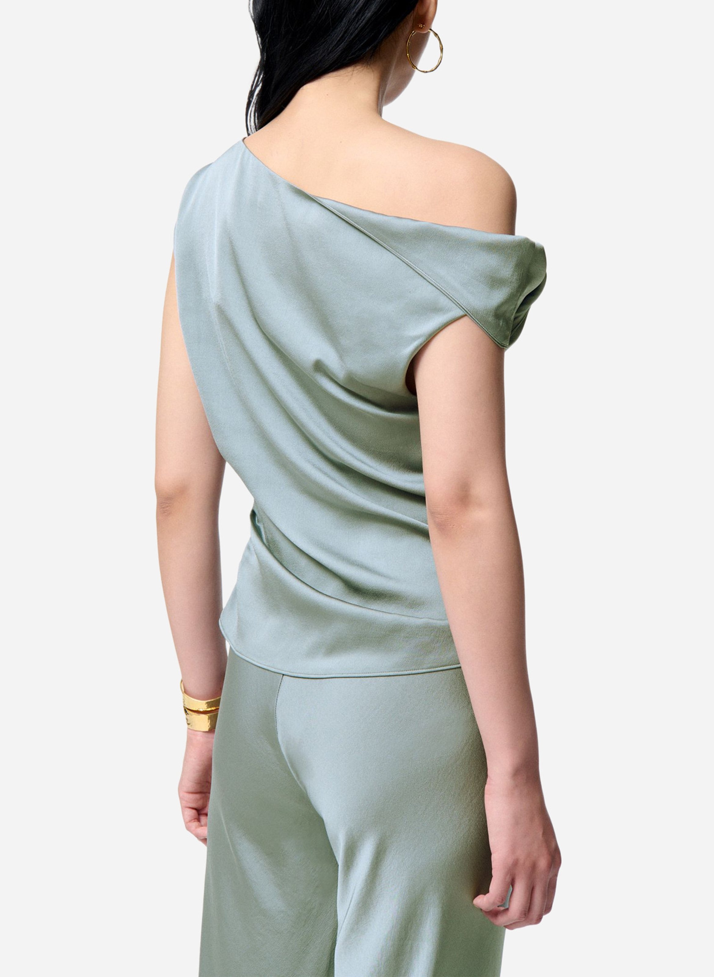 Top with asymmetric neckline VANESSA BRUNO Grey