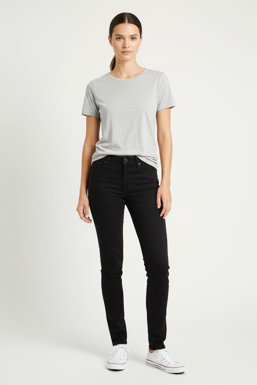Cropped slim jeans with studs LEVI'S - Seconde main Black