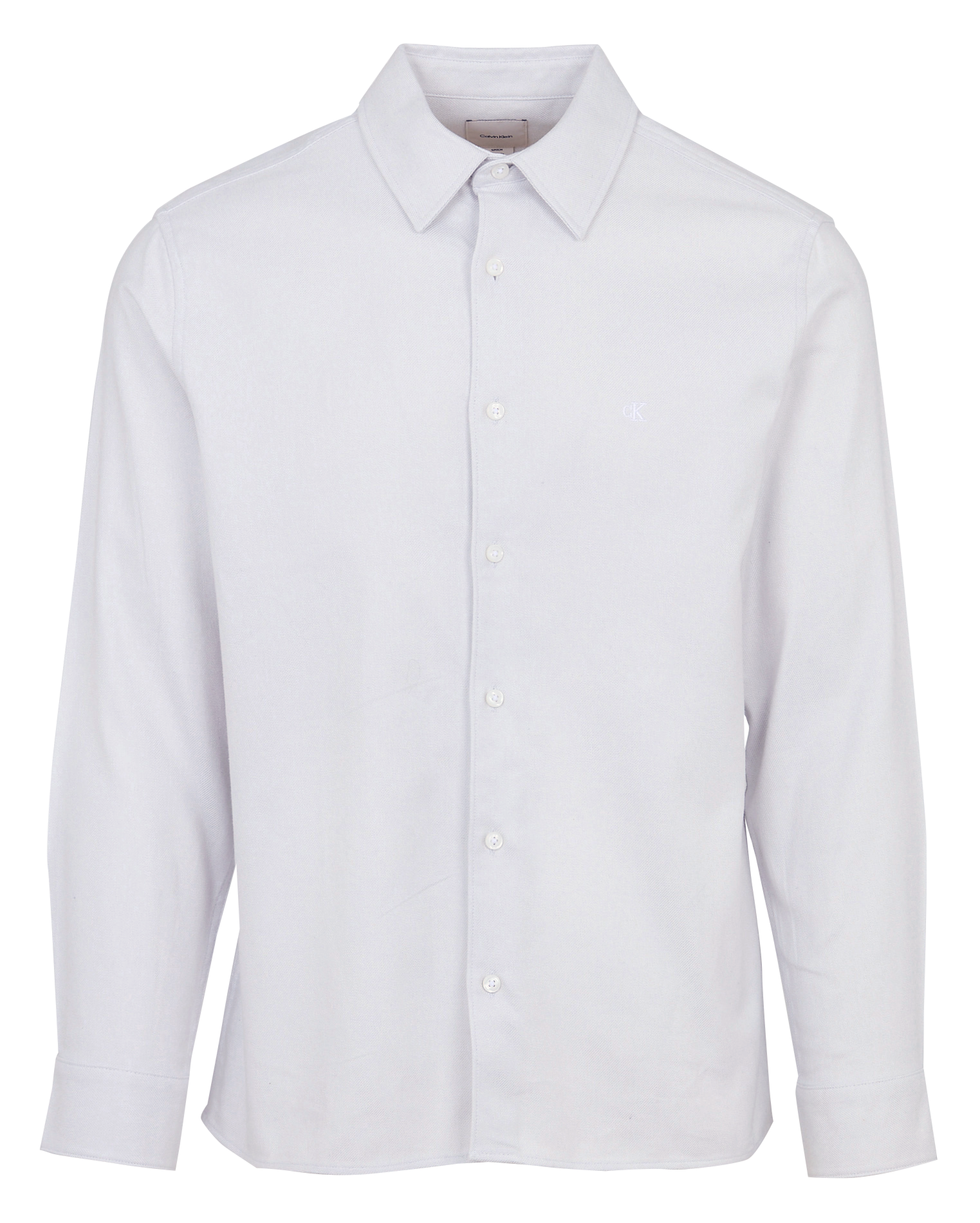 Chemise droite unie en coton CALVIN KLEIN Gris