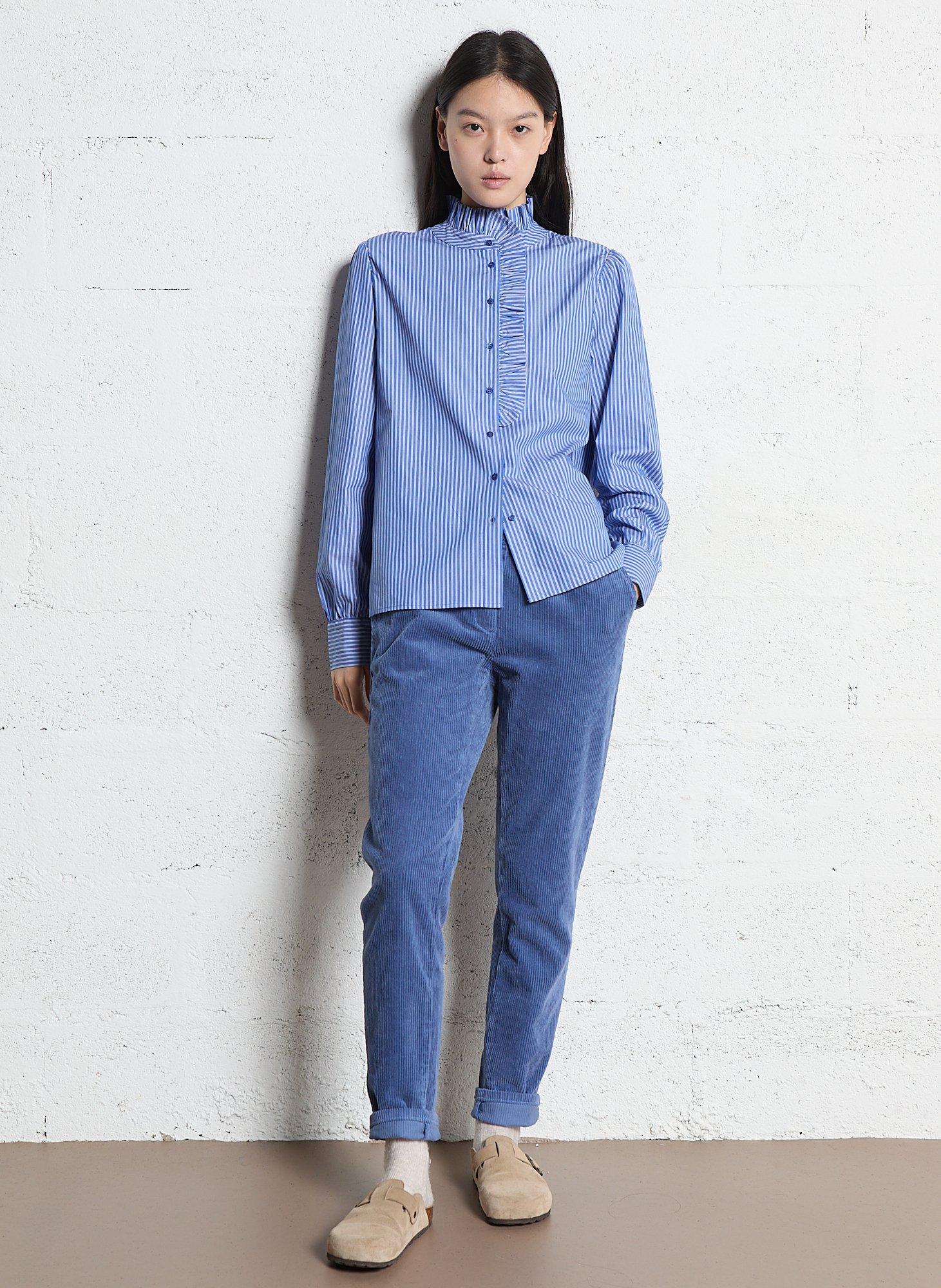 Alexandra dotted Swiss shirt MAISON 123 Blue