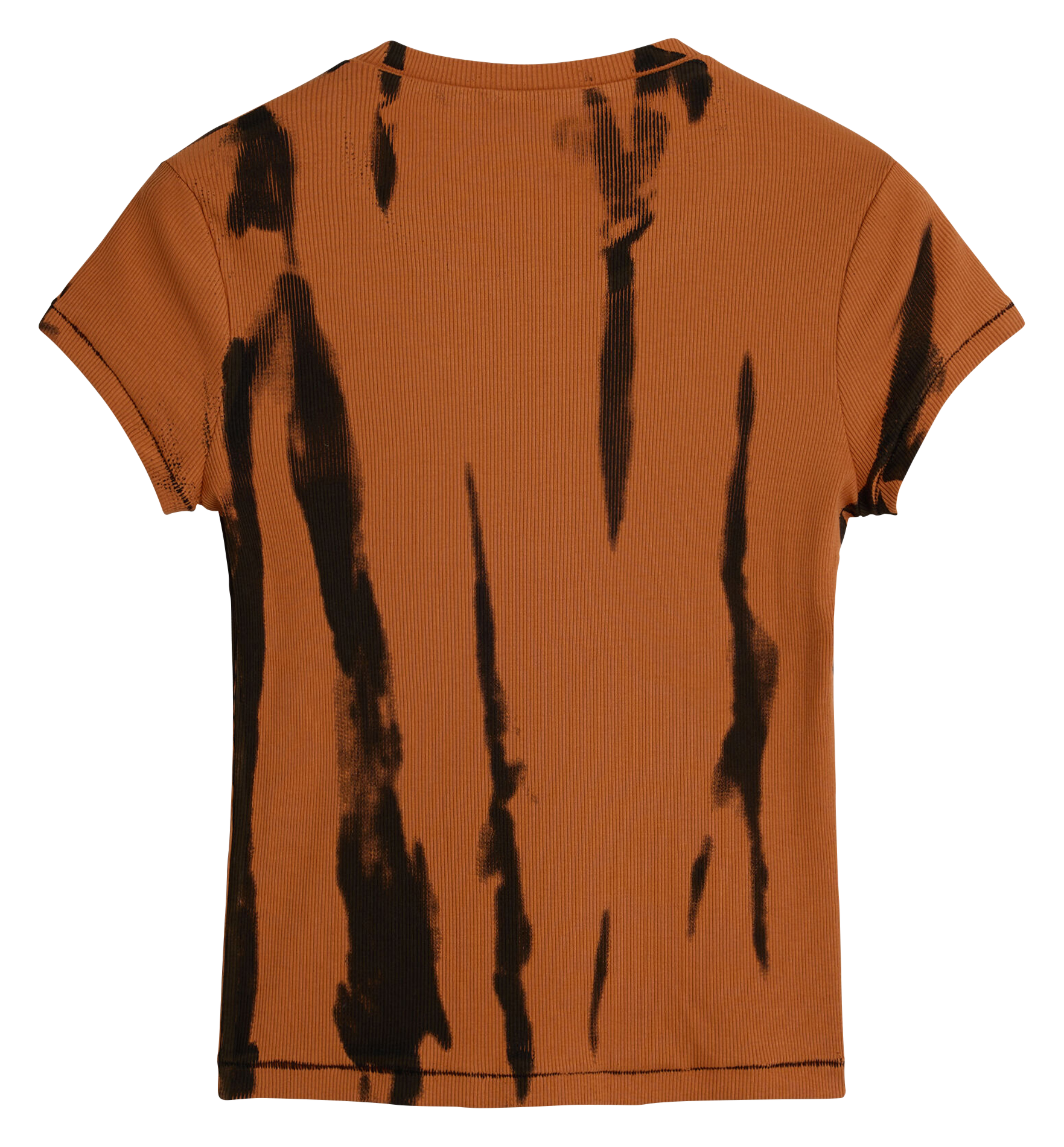 Tee-shirt col rond en coton mélangé DESIGUAL Orange