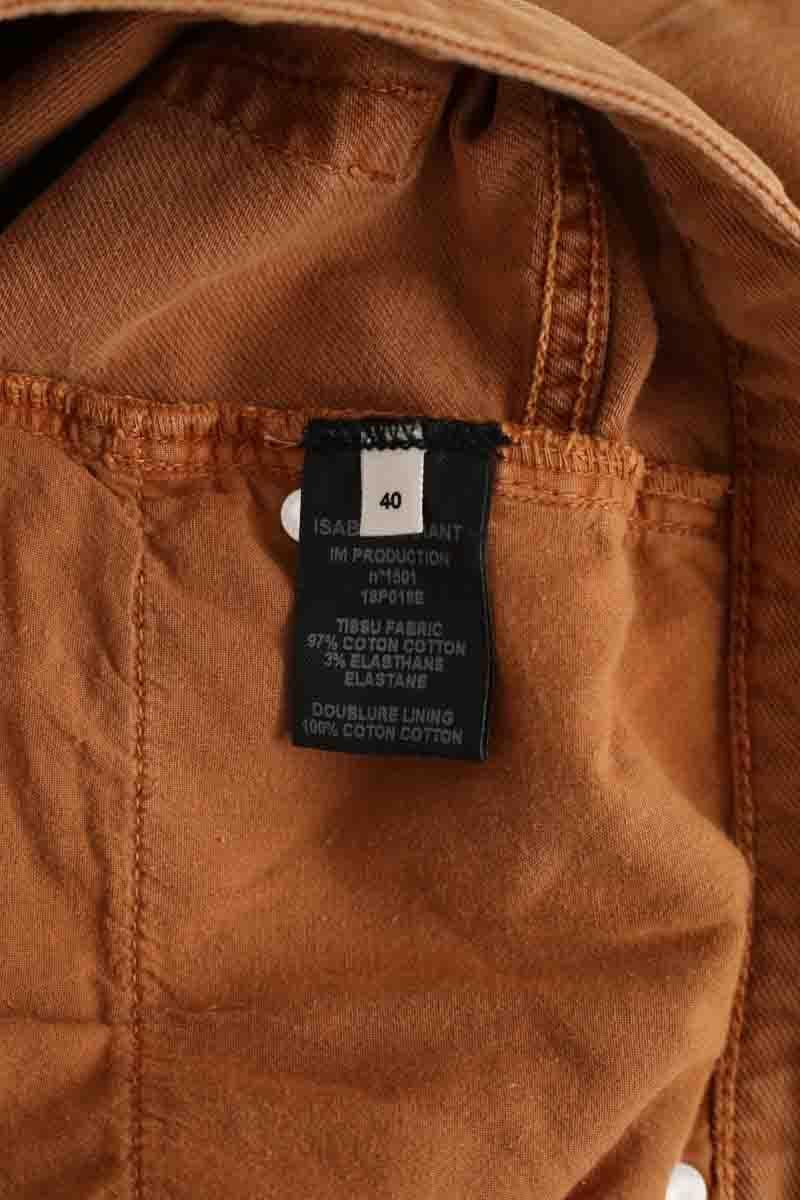 Straight cotton-blend pants ISABEL MARANT ÉTOILE - SECONDE MAIN Brown