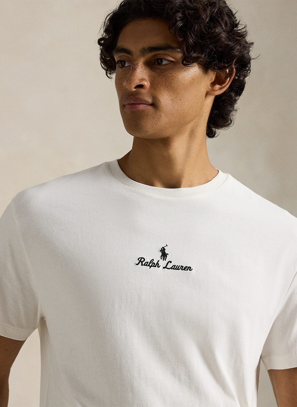 Tee-shirt col rond en coton Blanc