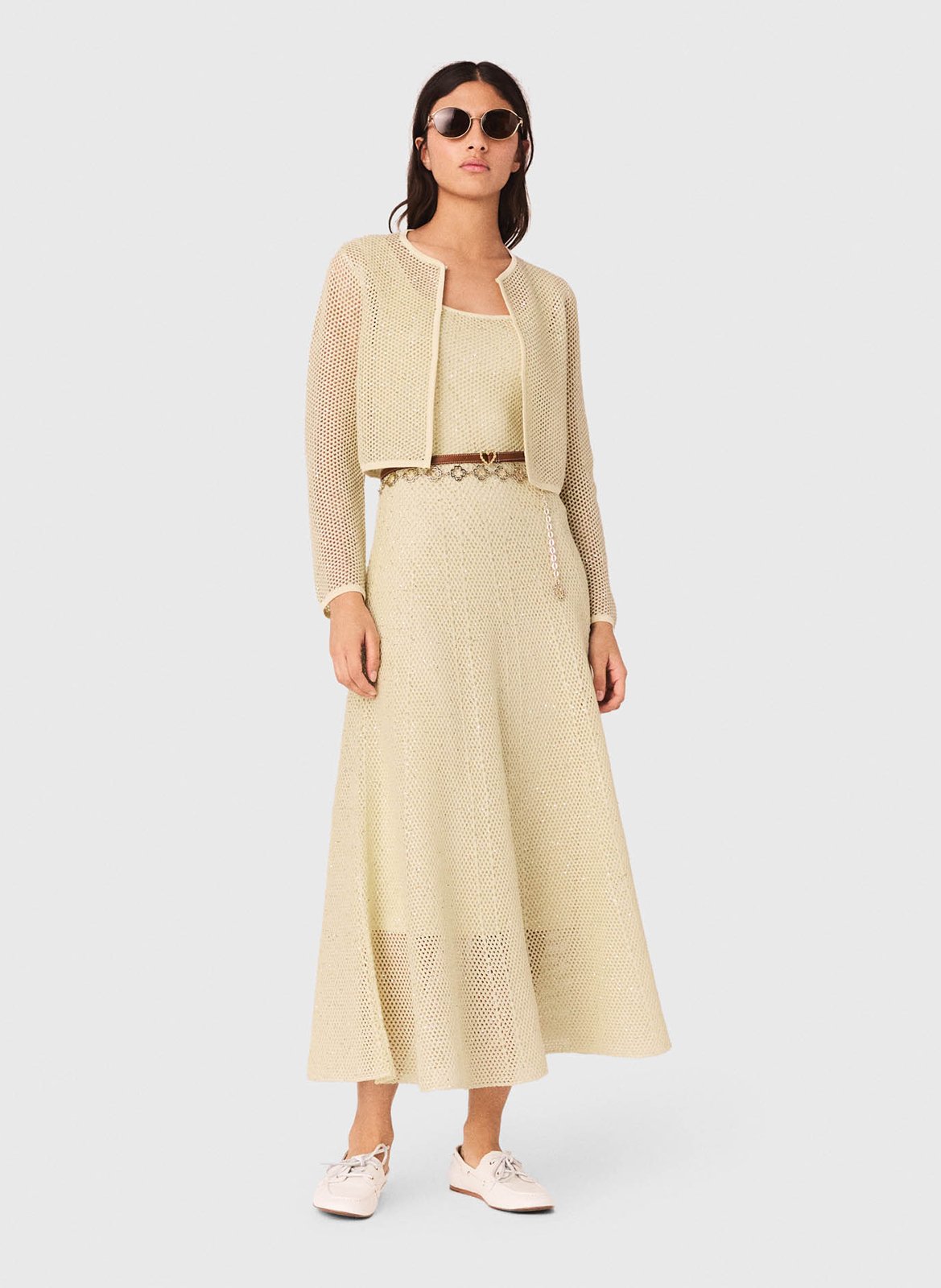 Gilet col rond MAJE Jaune