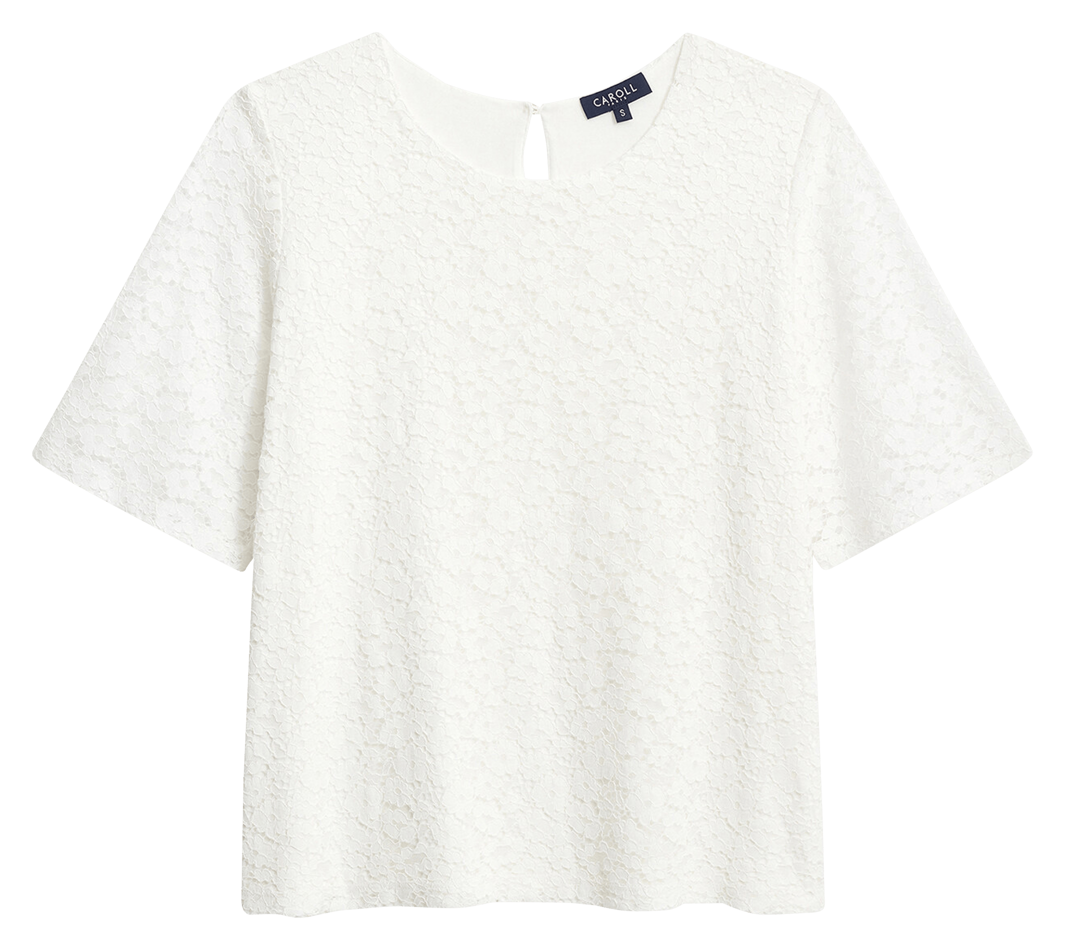 Camiseta de cuello redondo con manga 7/8 CAROLL Beige