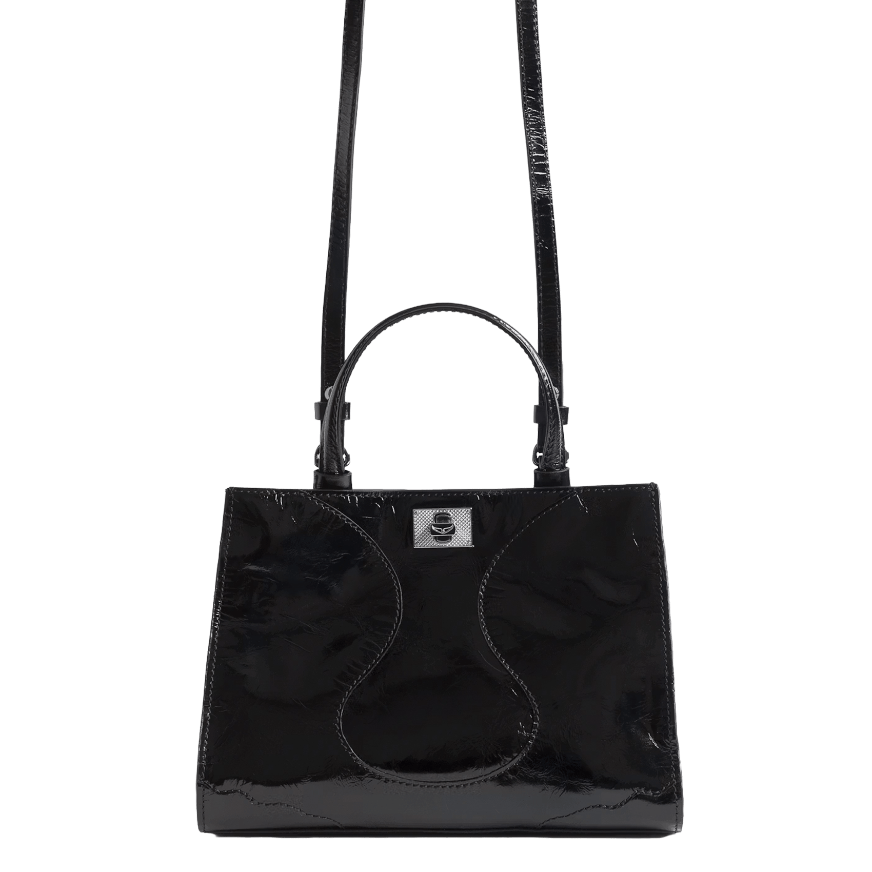 Handtas van lakleer ZADIG&VOLTAIRE Zwart