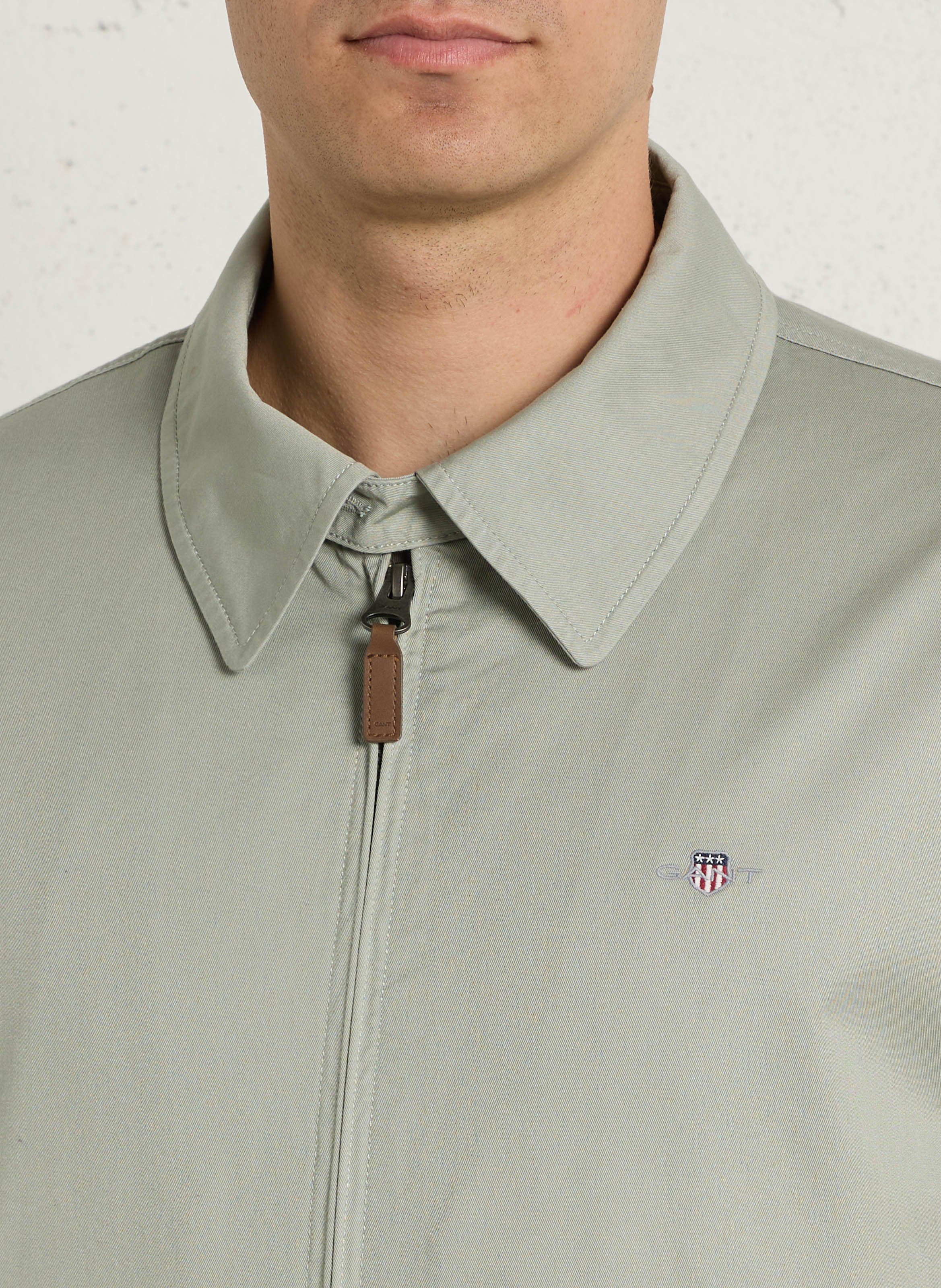 Veste droite co classique en coton bio GANT Gris